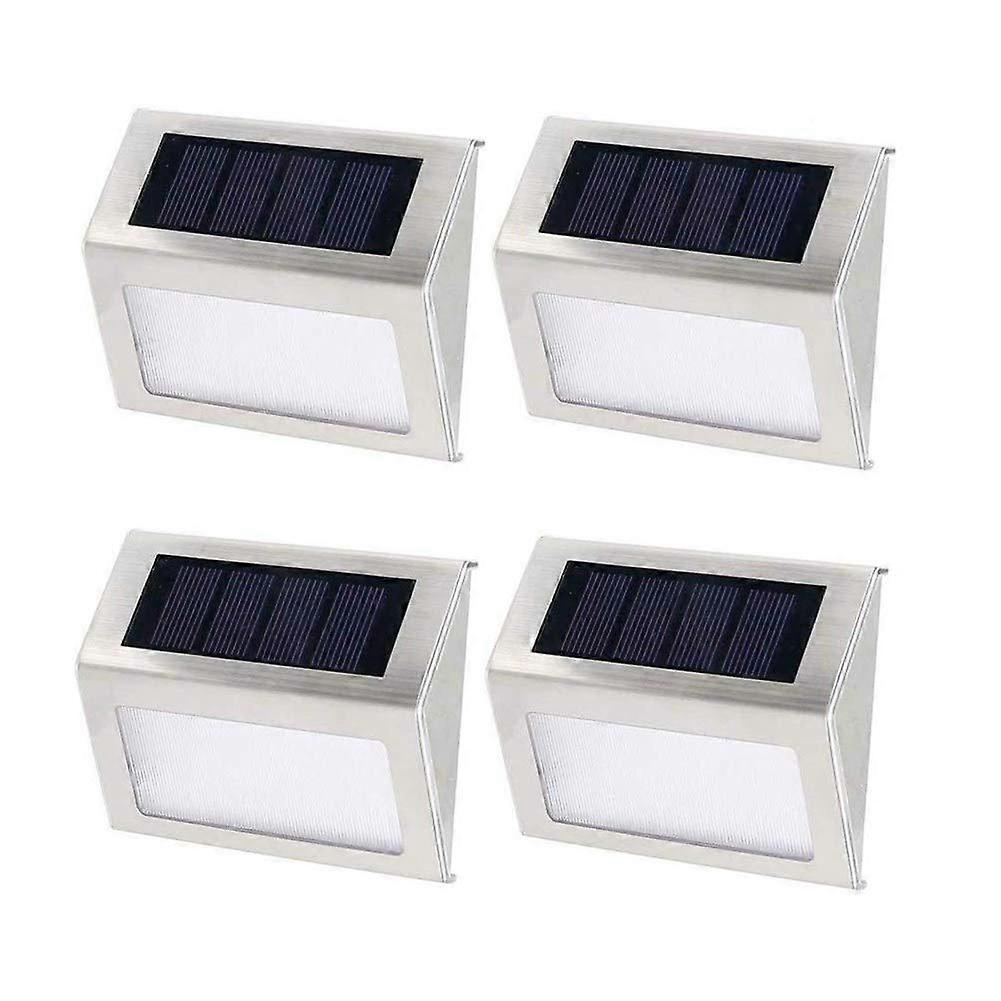 Garden Solar Lights Fence Lights For Garden And Fence 4Pack White Solar Powered Security Light