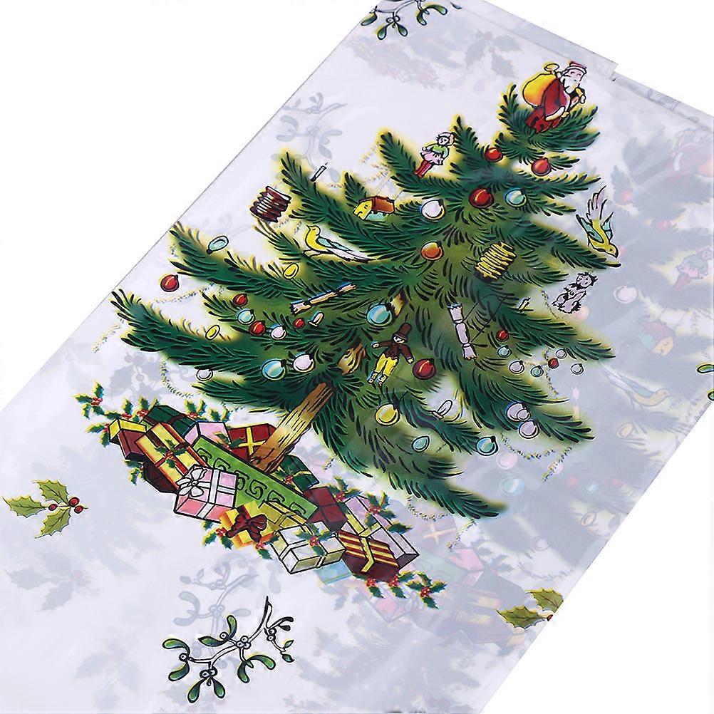 Christmas Tree Pattern Tablecloth for Table Protection Rectangular PVC