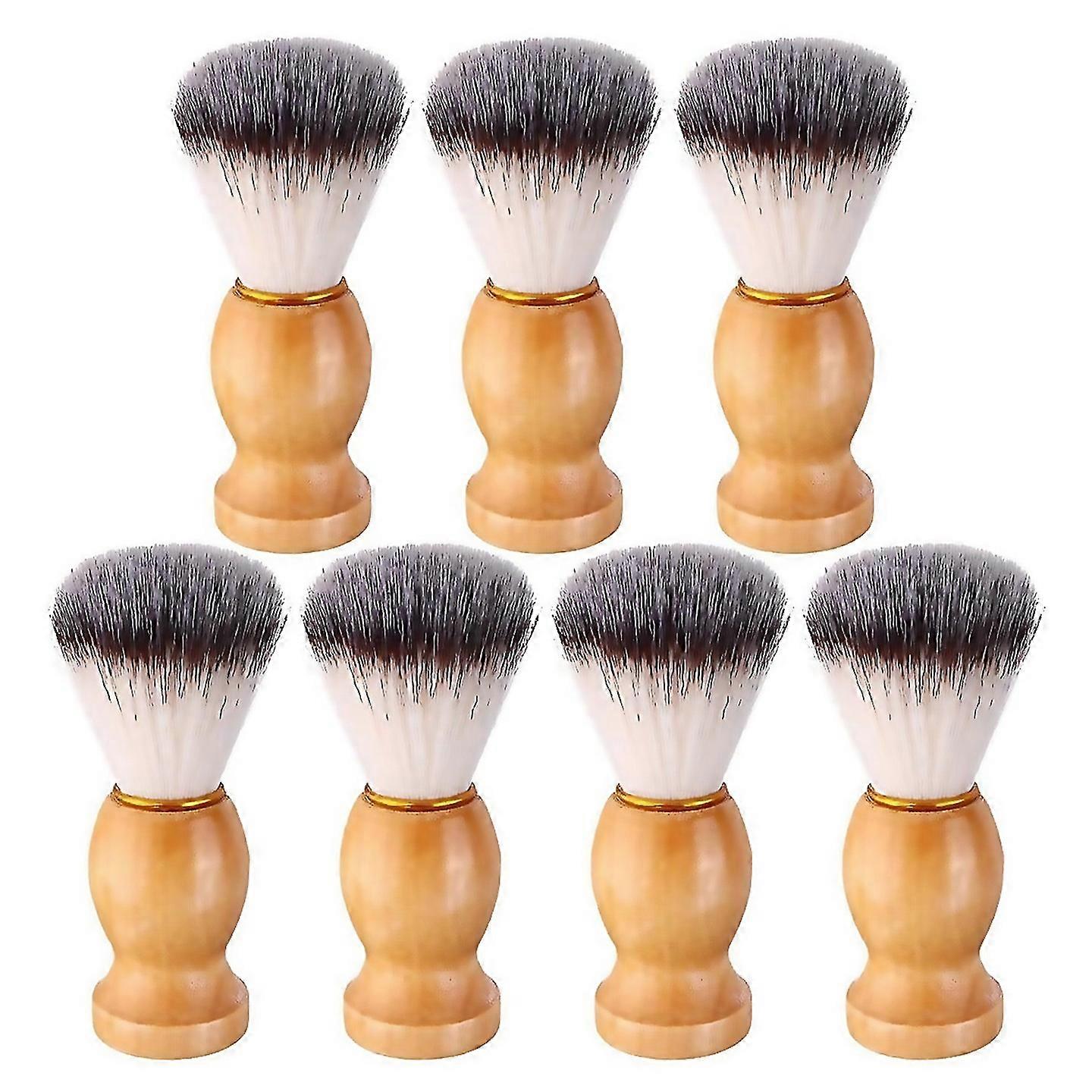For 7pcs Men Shaving Brush Wood Handle Salon Tools