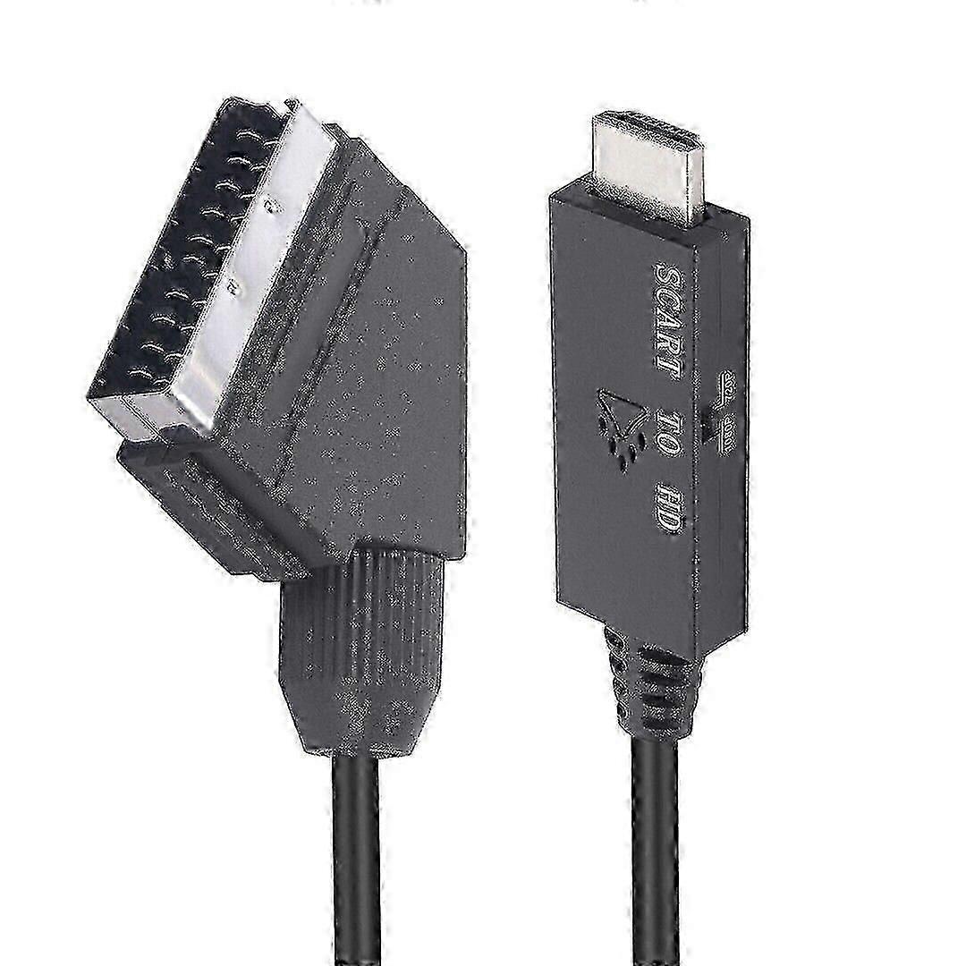 SCART zu HDMI Konverter SCART zu HDMI Adapter Video Audio Konverter Videokabel (PrettyJ)