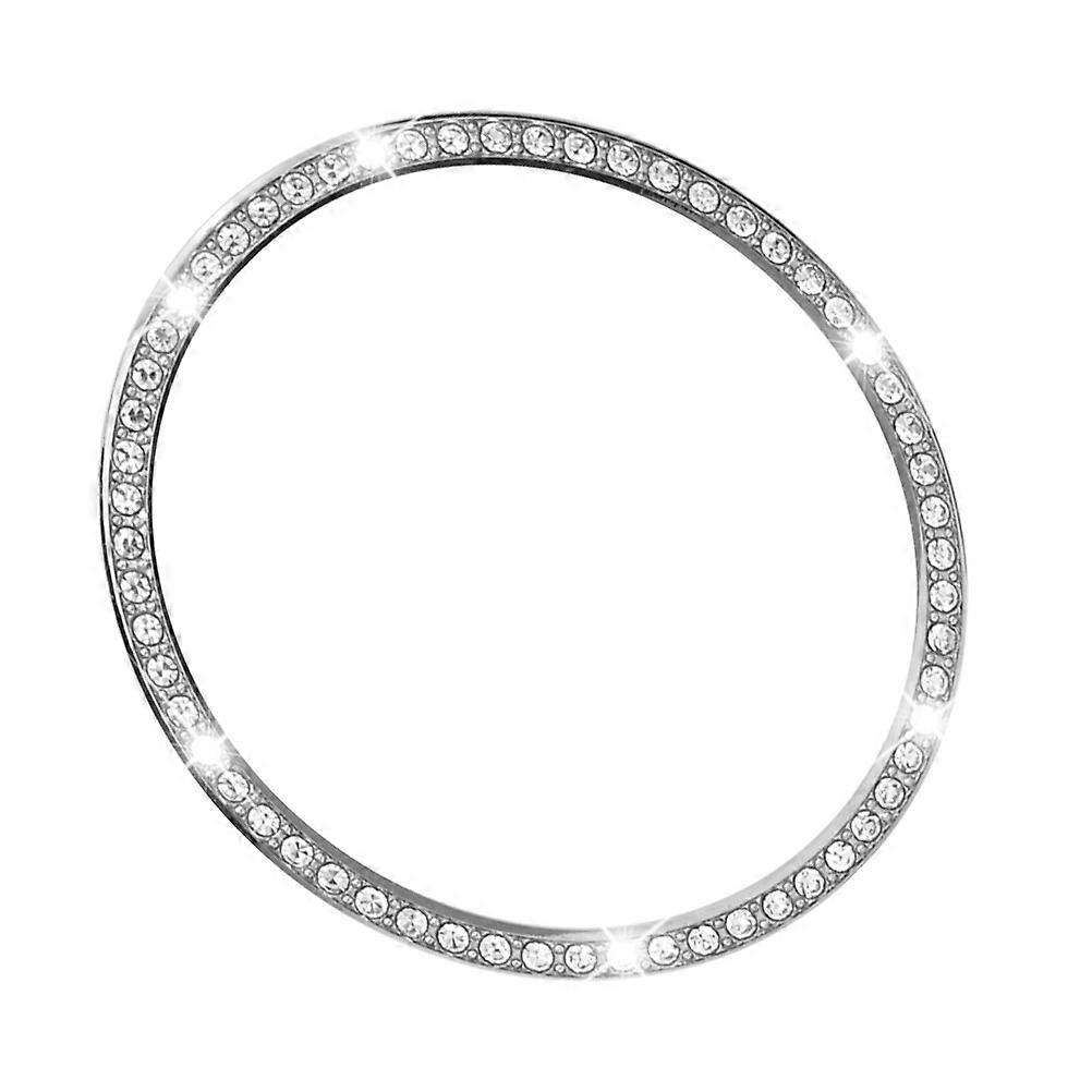Stylish Watch Bezel Protector for Watch 4 2Pcs Silver Metal Ring