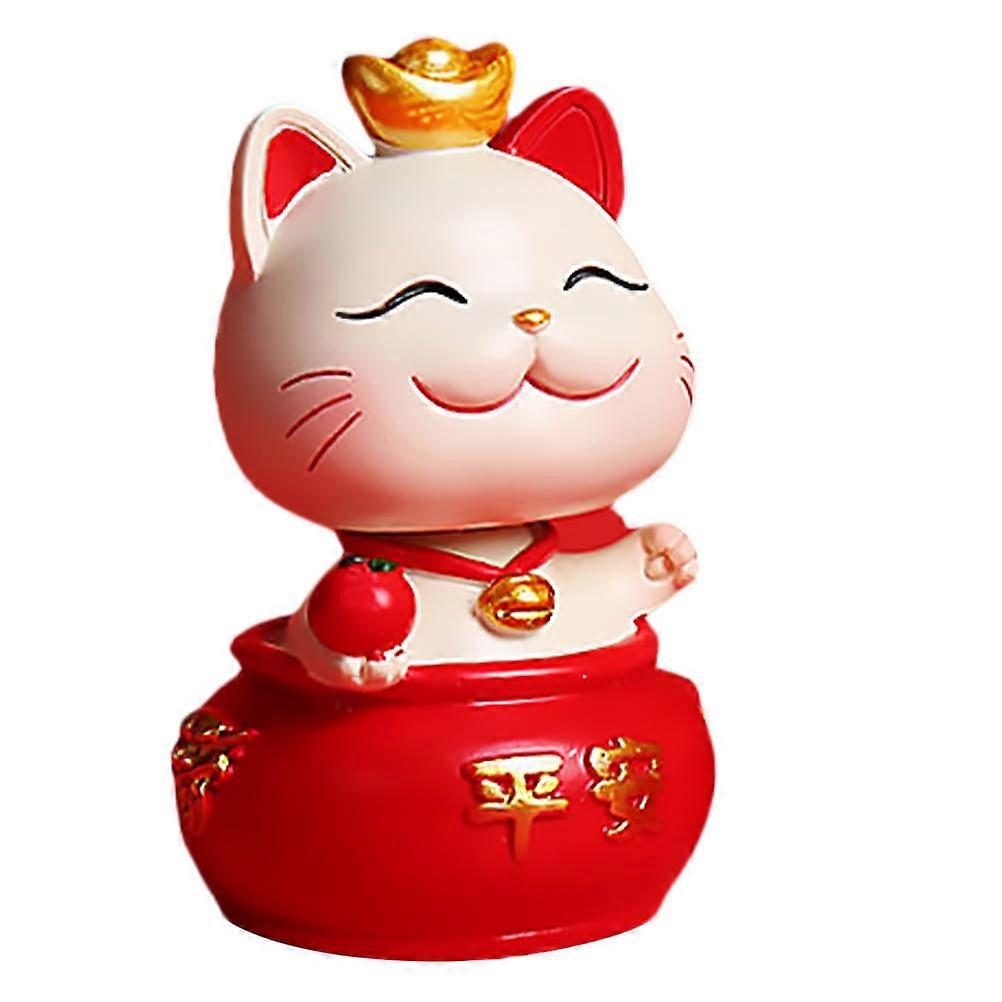 Cat Statues Ornament Luck Swinging Arm Figurine 3Pcs Set
