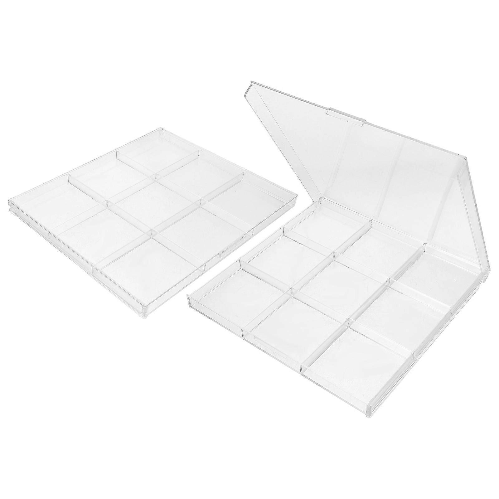 Transparent Acrylic Coin Organizer Case for Storage with 4Pcs Display Holders