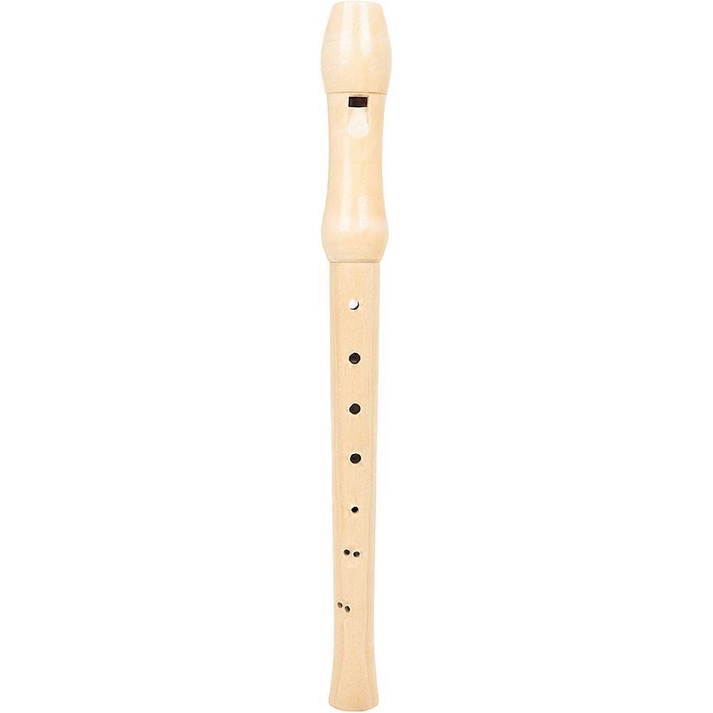 Children Soprano Recorder 3Pcs Music Lessons Suitable Beginners German Style Beige Long Musical Instrument