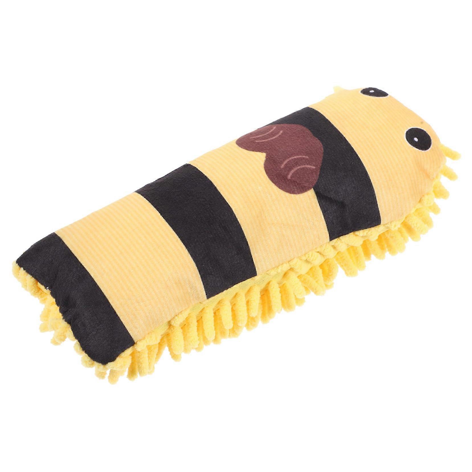 Dog Plush BeeShape Cartoon Toy, Soft Washable Plush, Interactive Chew For Puppies, PetFriendly Comforting MultiColor