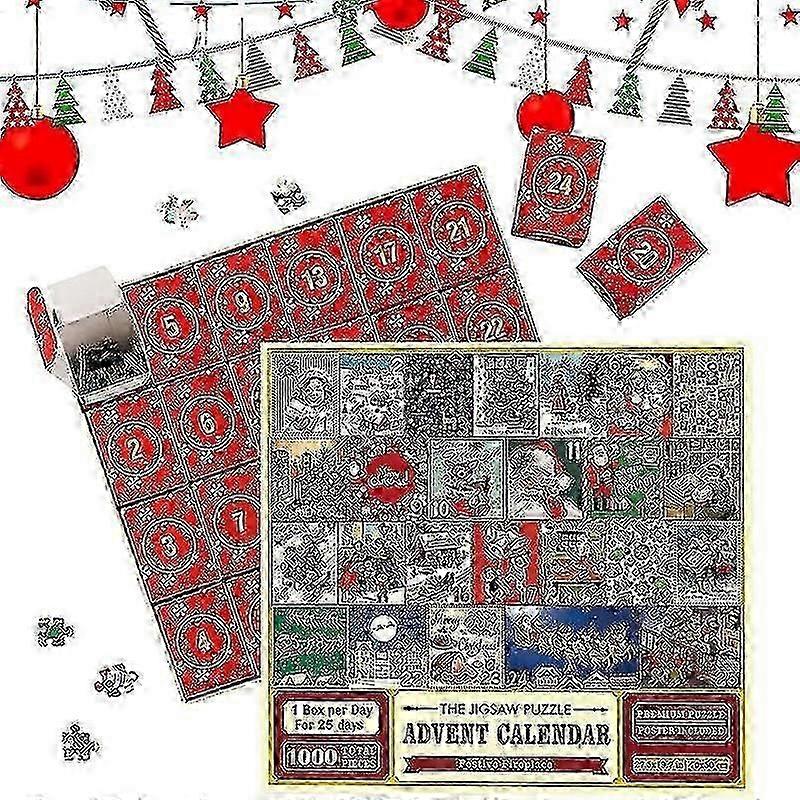 24pcs Christmas Advent Calendar Cartoon Puzzle For Kids Adults Advent Calendar Xmas Gifts Merry Christmas Happy New Year 2024