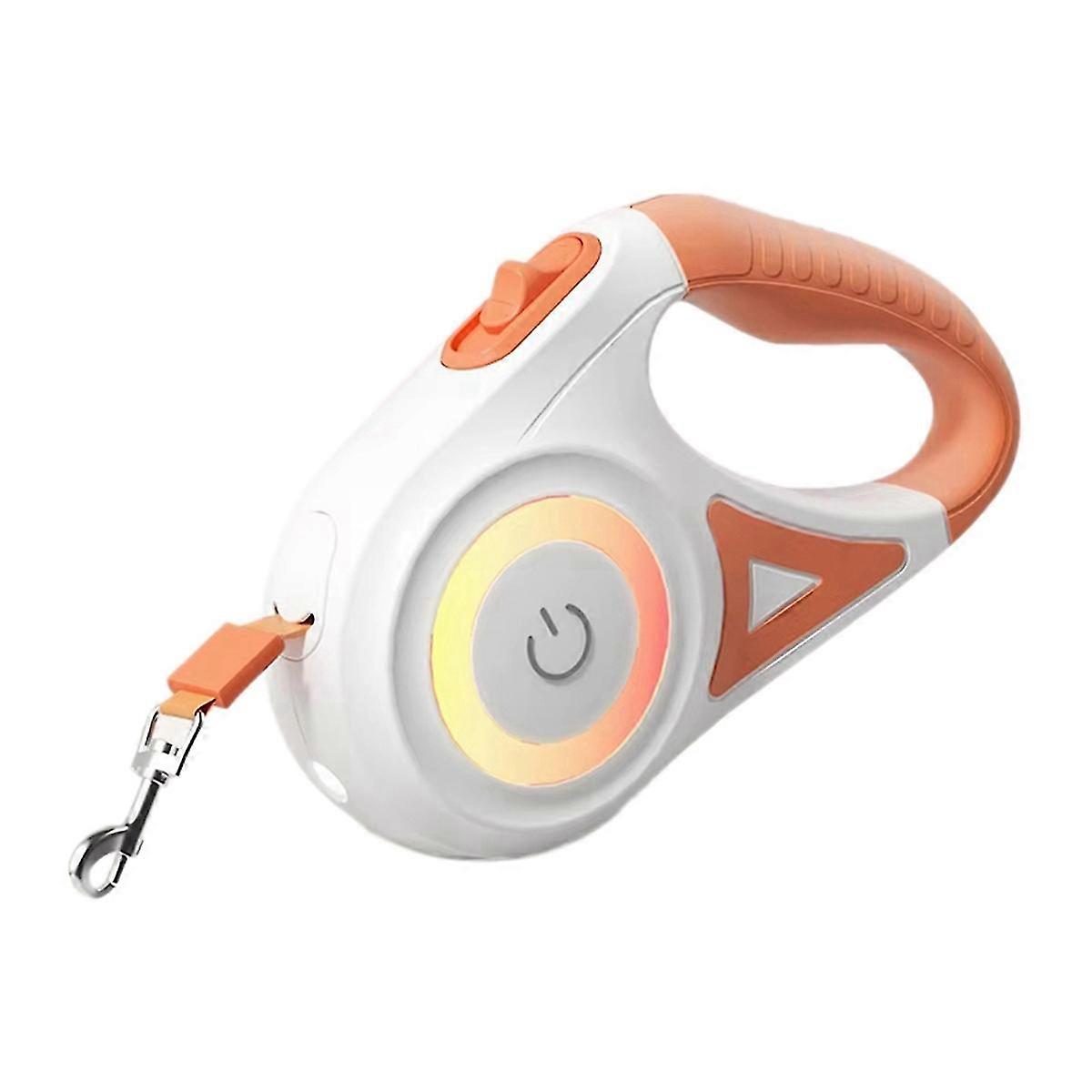 5M Retractable Dog Leash with LED Flashlight, Durable Nylon Lead, Adjustable Pet Walking Control