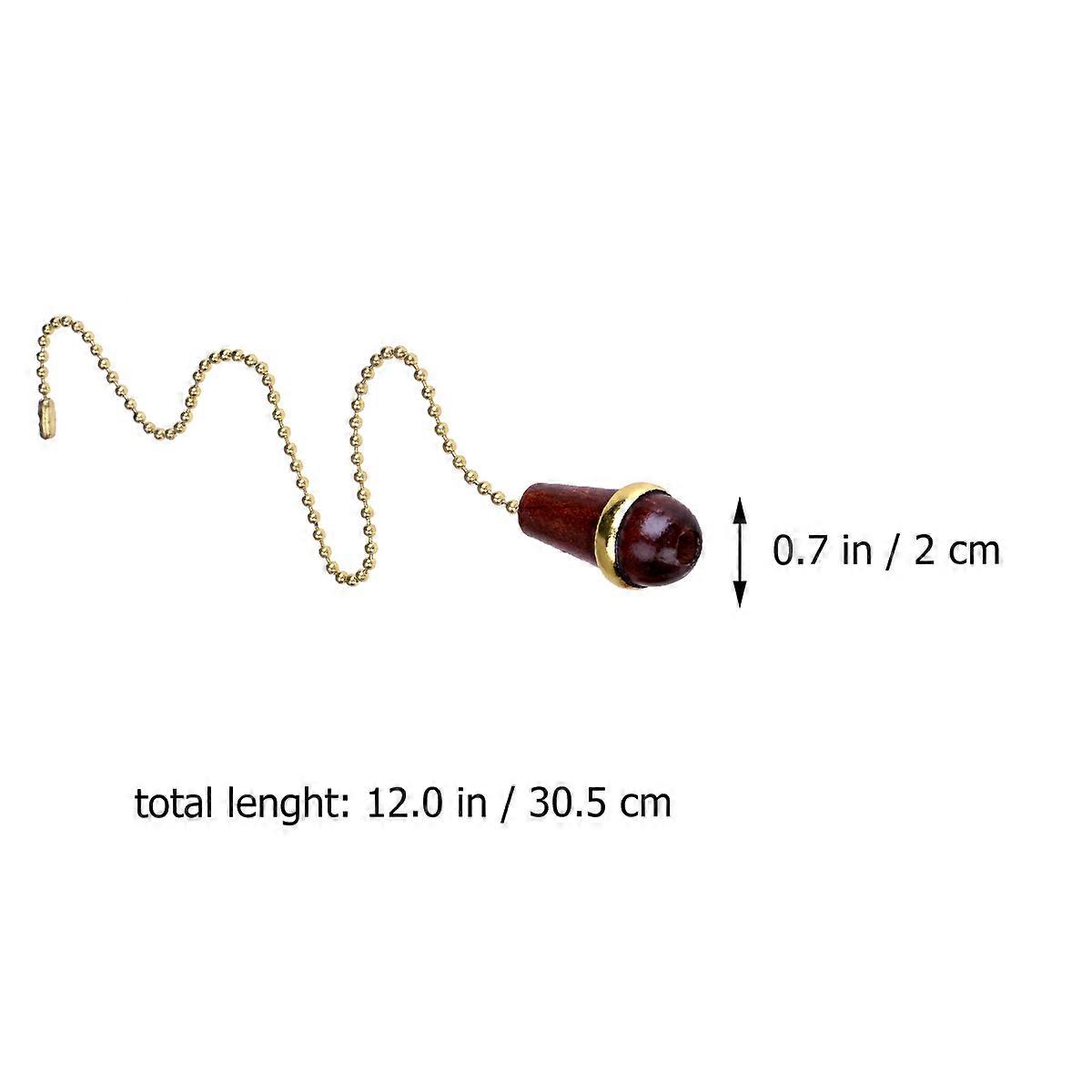 Brown Walnut Vintage Chandelier Pendant for Fan Pull Chains 2Pcs