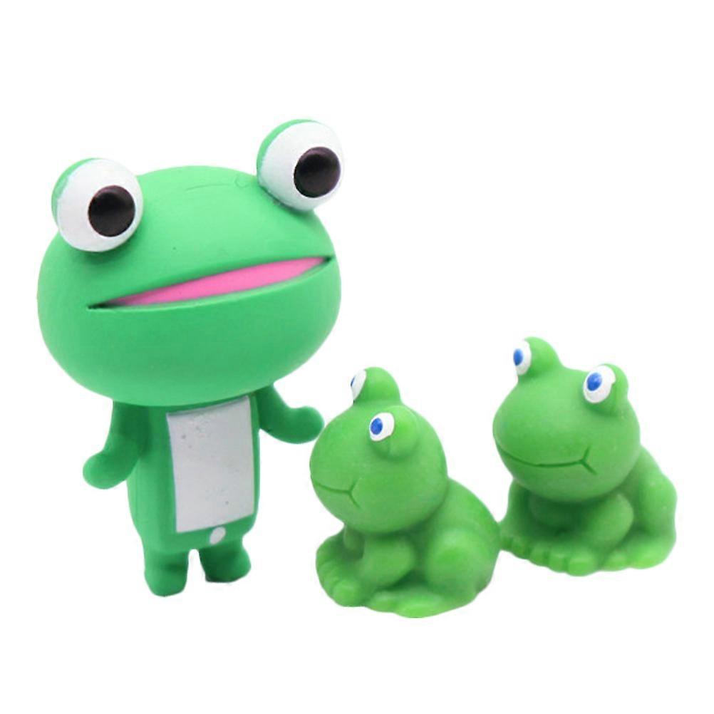 Miniature Simulation Frogs 6 Pcs Resin Ornaments For Balcony Decor and Yard Use Light Green Frog-Shaped Non-Fading Decoration
