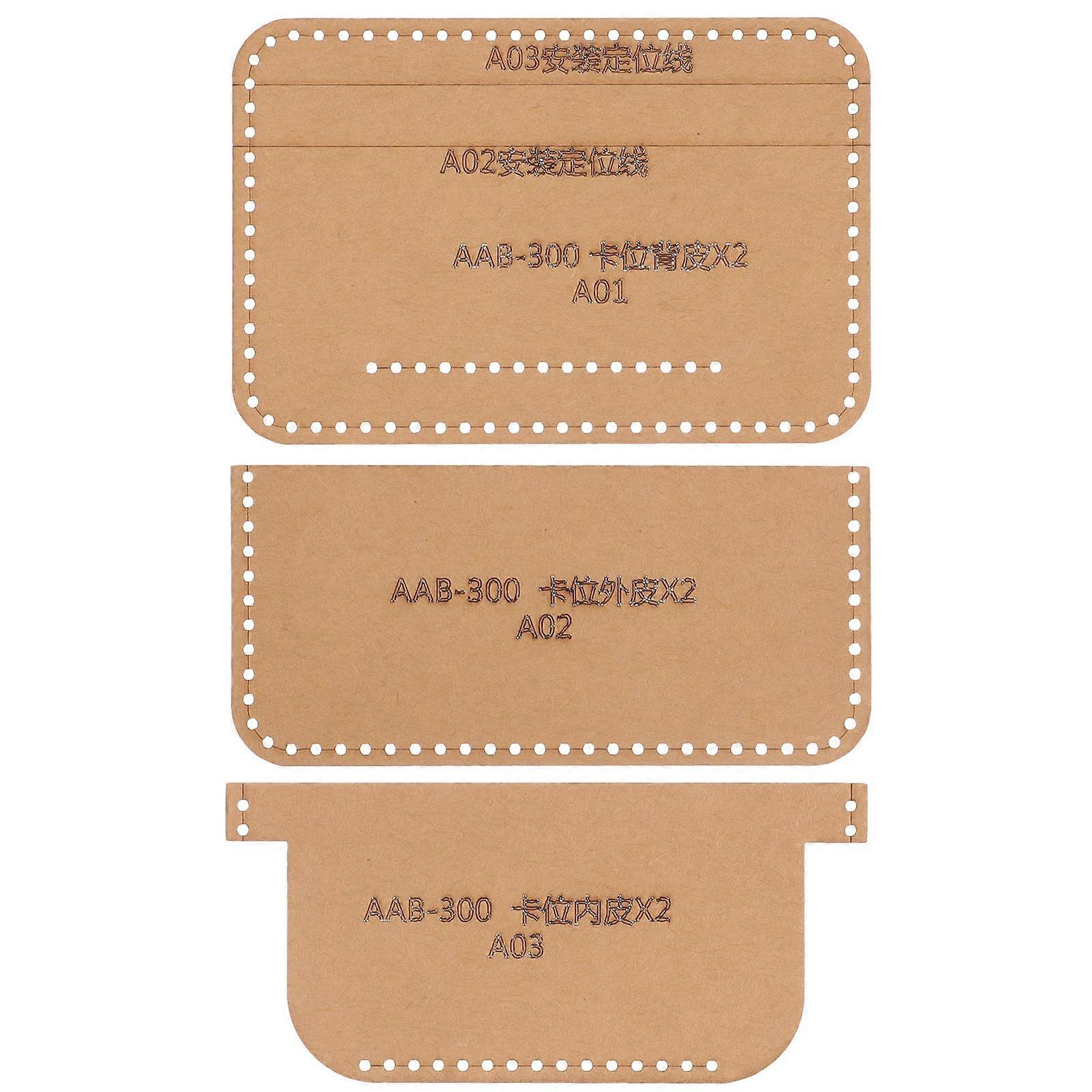 Handmade Wallet Patterns Template for DIY Use 1Set Khaki Kraft Paper