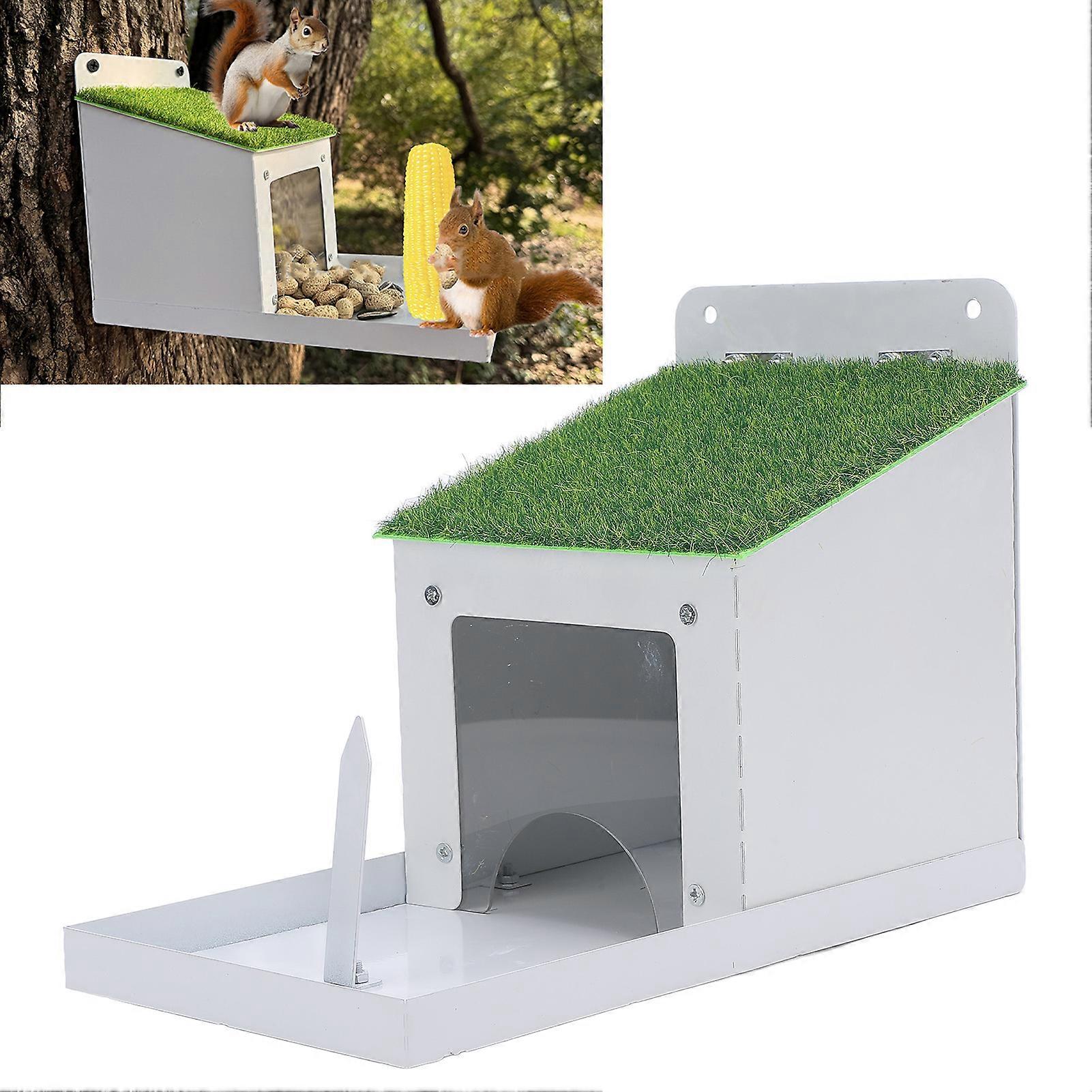 Wall Mounted Metal Squirrel Feeder with Corn Cob Holder 835g