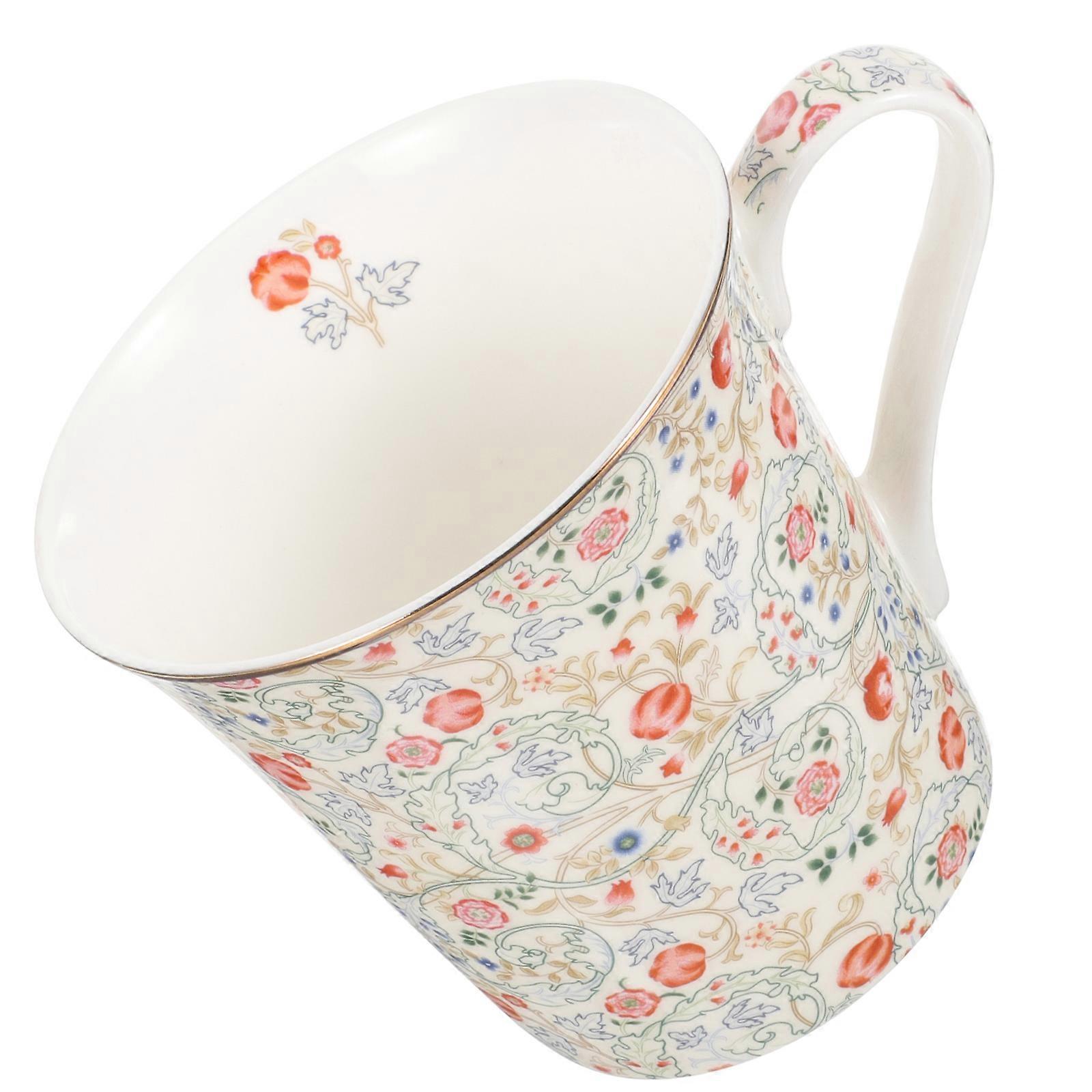 Retro Tea Cups Ceramic Mug for Coffee and Milk 5Pcs Multi