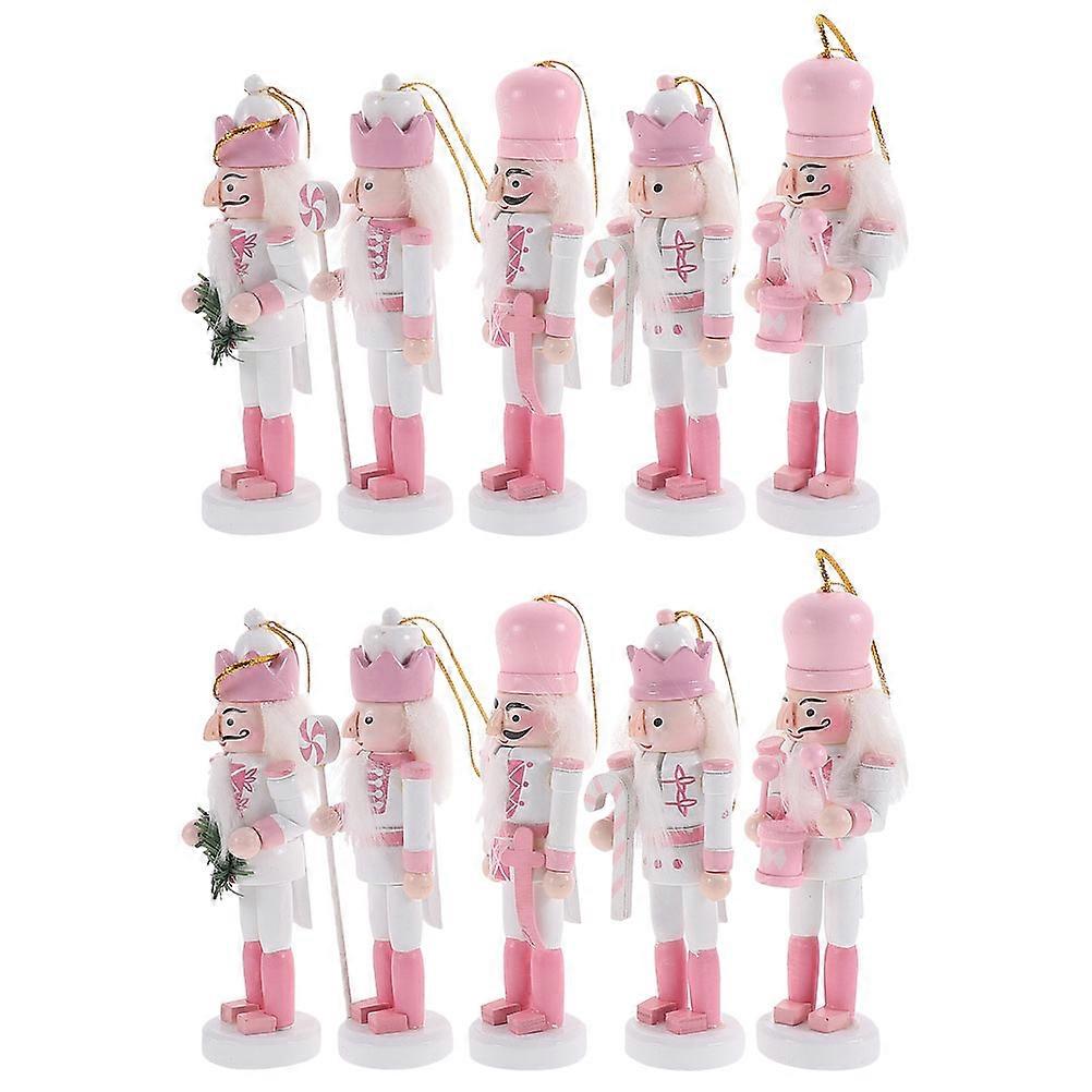 Wood Christmas Nutcracker Ornament Hanging Nutcracker Figure 30Pcs