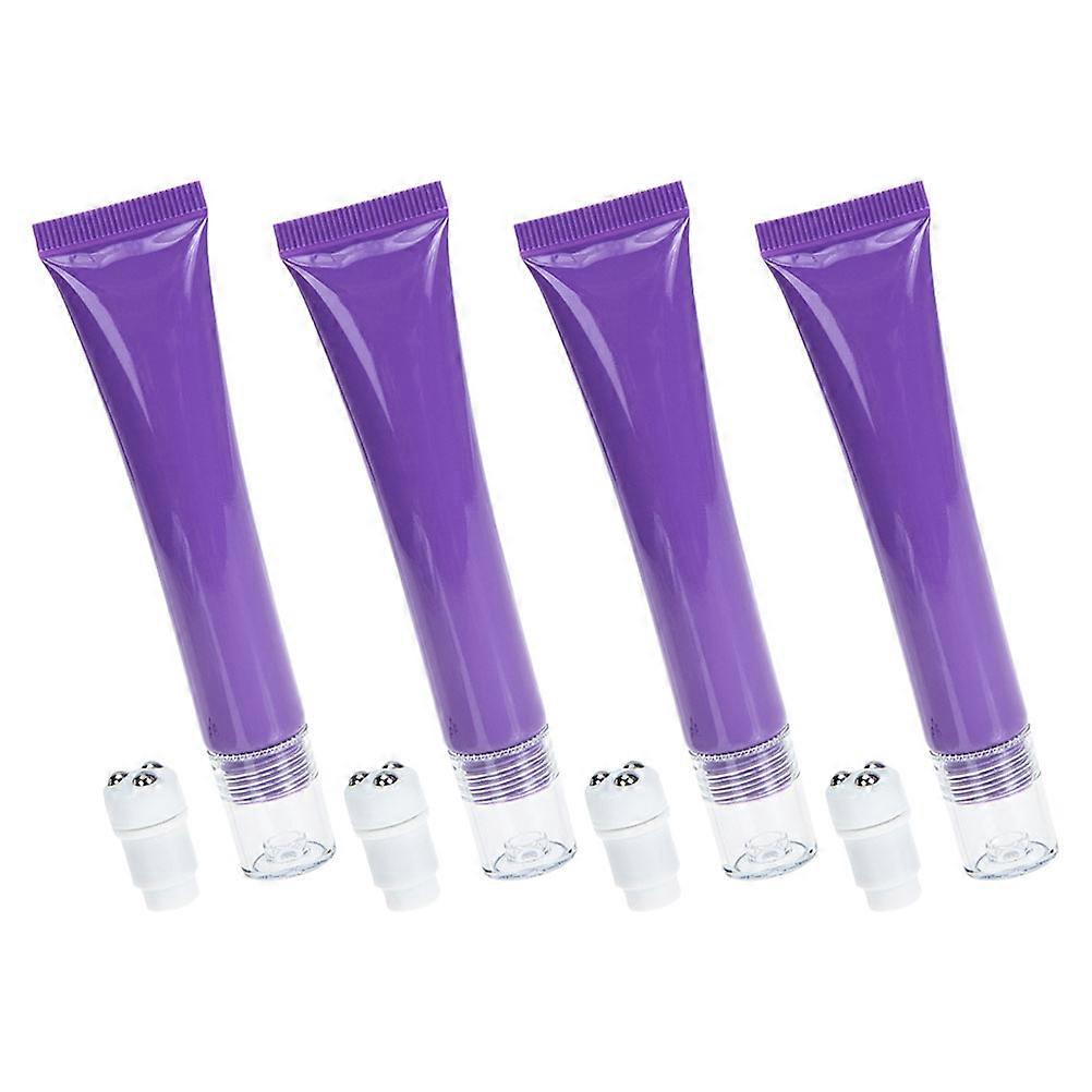 Eye Cream Roller Bottle for Massage 20Pcs Violet Plastic Squeeze Tubes
