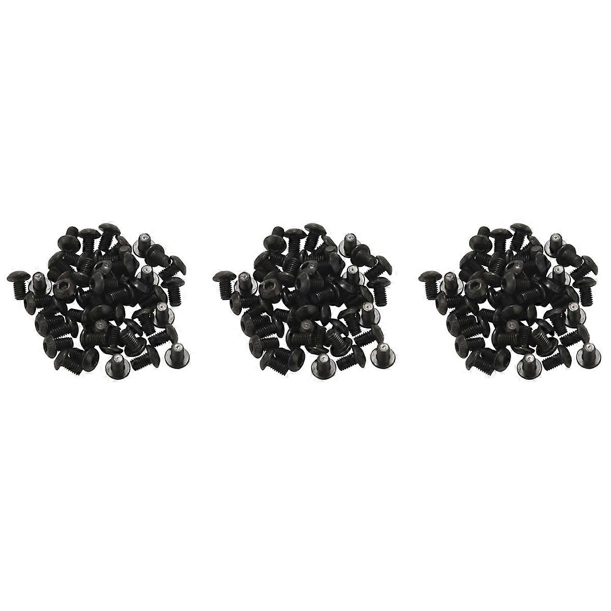 M5x8mm Button Head Hex Socket Cap Screw Bolt Black 50 pcs