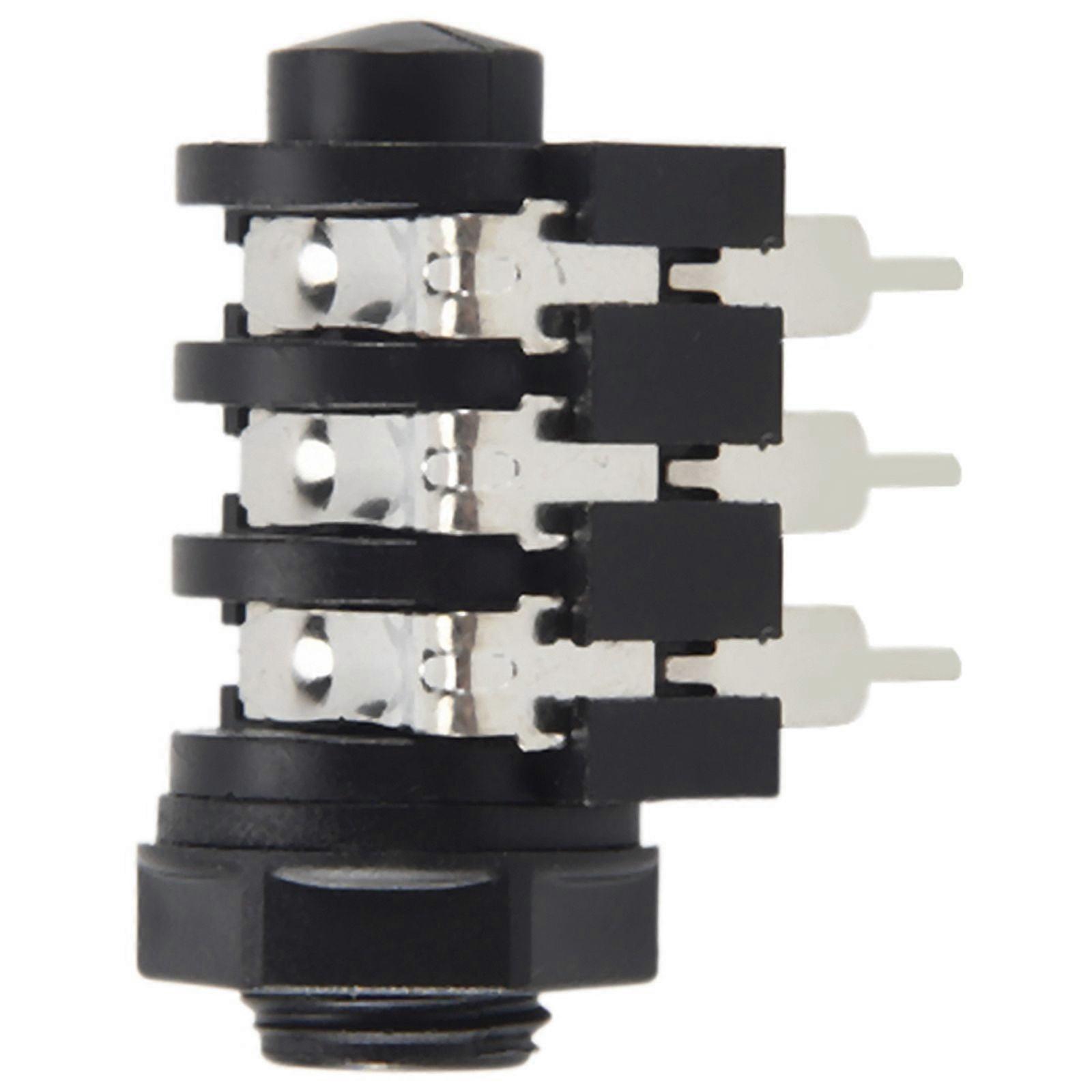 1/4" 6.5mm Stereo Audio PCB Panel Mount Headphone Jack Socket 6 Pin