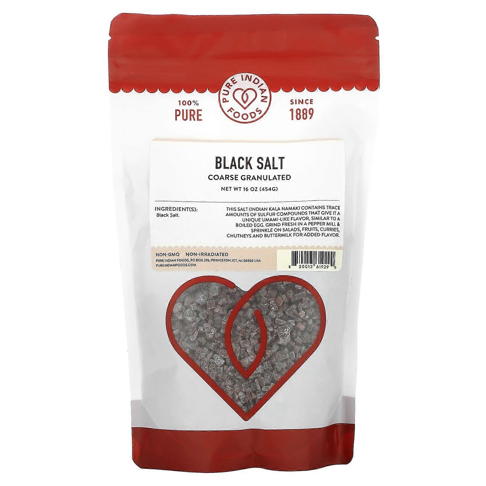Black Salt, Coarse Granulated, 16 oz (454 g)