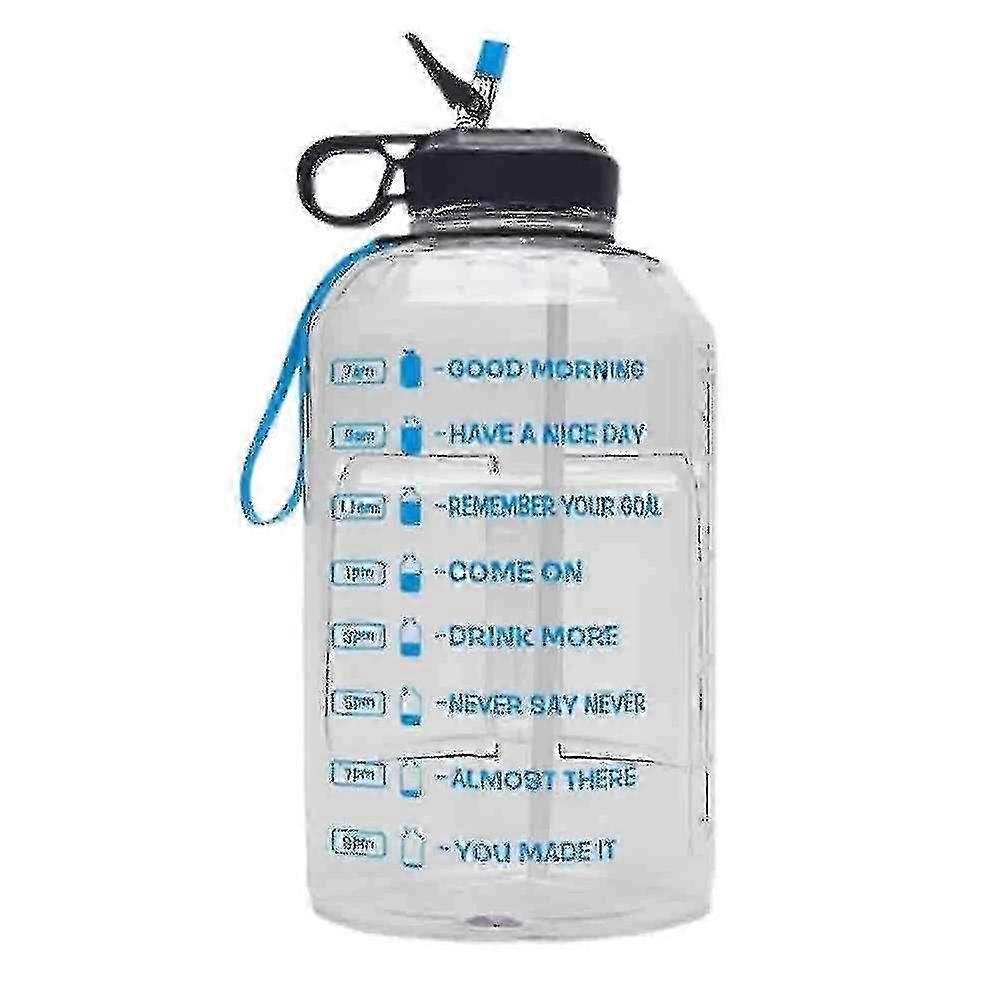3.78L Large Water Bottle with Motivational Time Marker Reminder - Hydration