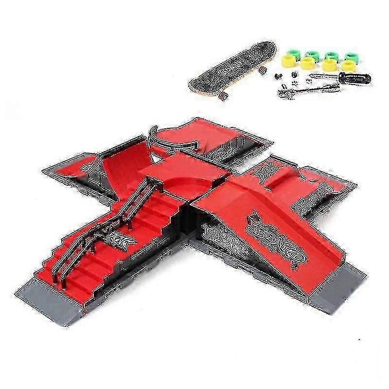 手指滑板滑板公园坡道部分甲板运动游戏为孩子们