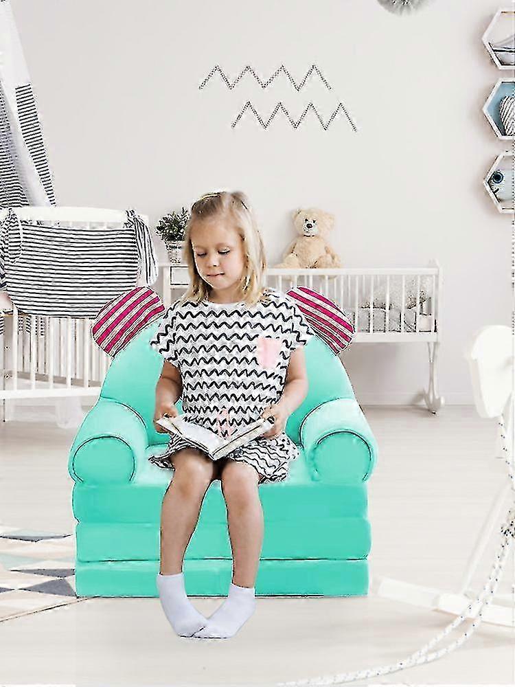 ספת מיטה מתקפלת מצוירת 2 ב-1 לילדים לעיצוב חדר ילדים - כורסת קטיפה צבעונית 25-26 ס"מ