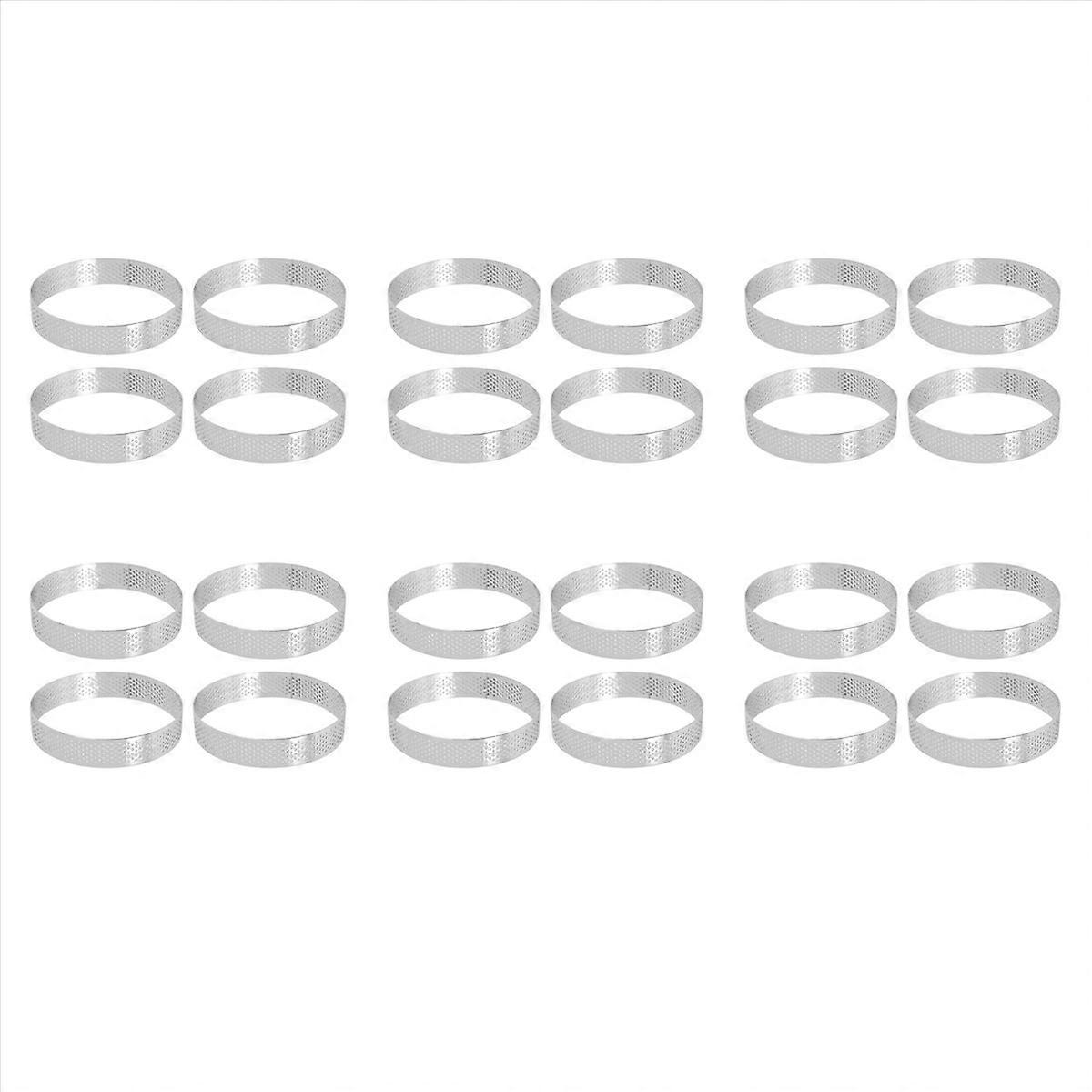 4 Pcs Circular Porous Bottom Tower Pie Cake Mould ,10cm