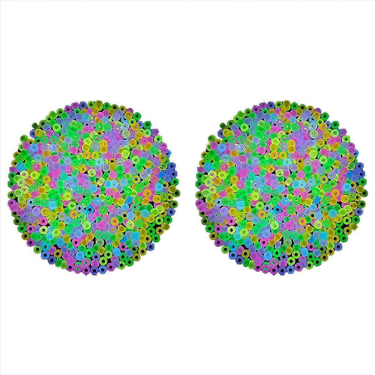 1900Pcs Glow in the Dark Beads Mix 9 Colors Glow Beads