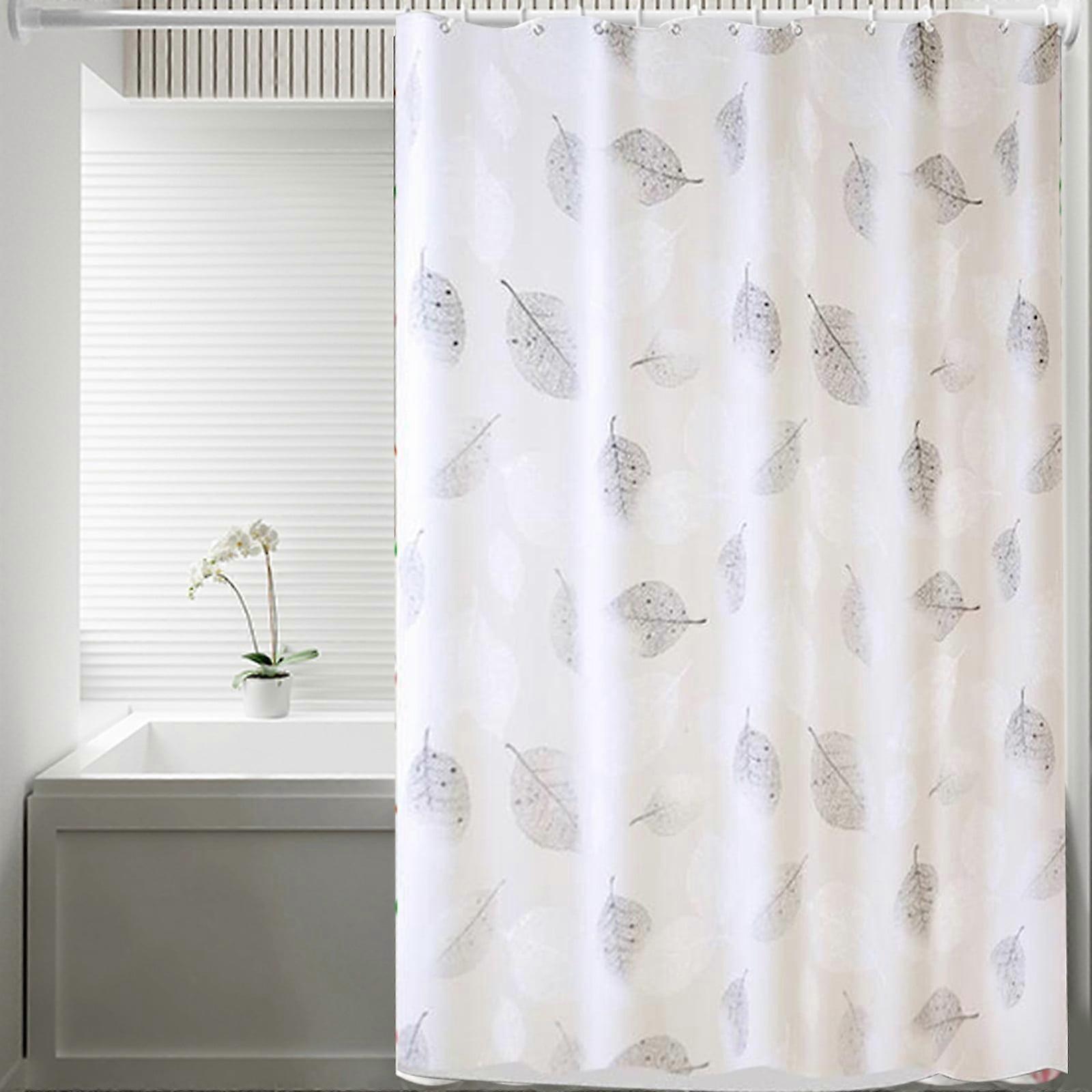 Shower Curtain Clearance! Large moisture-resistant bathroom curtain with hooks included. Compatible with standard liners. Mildew-resistant, no