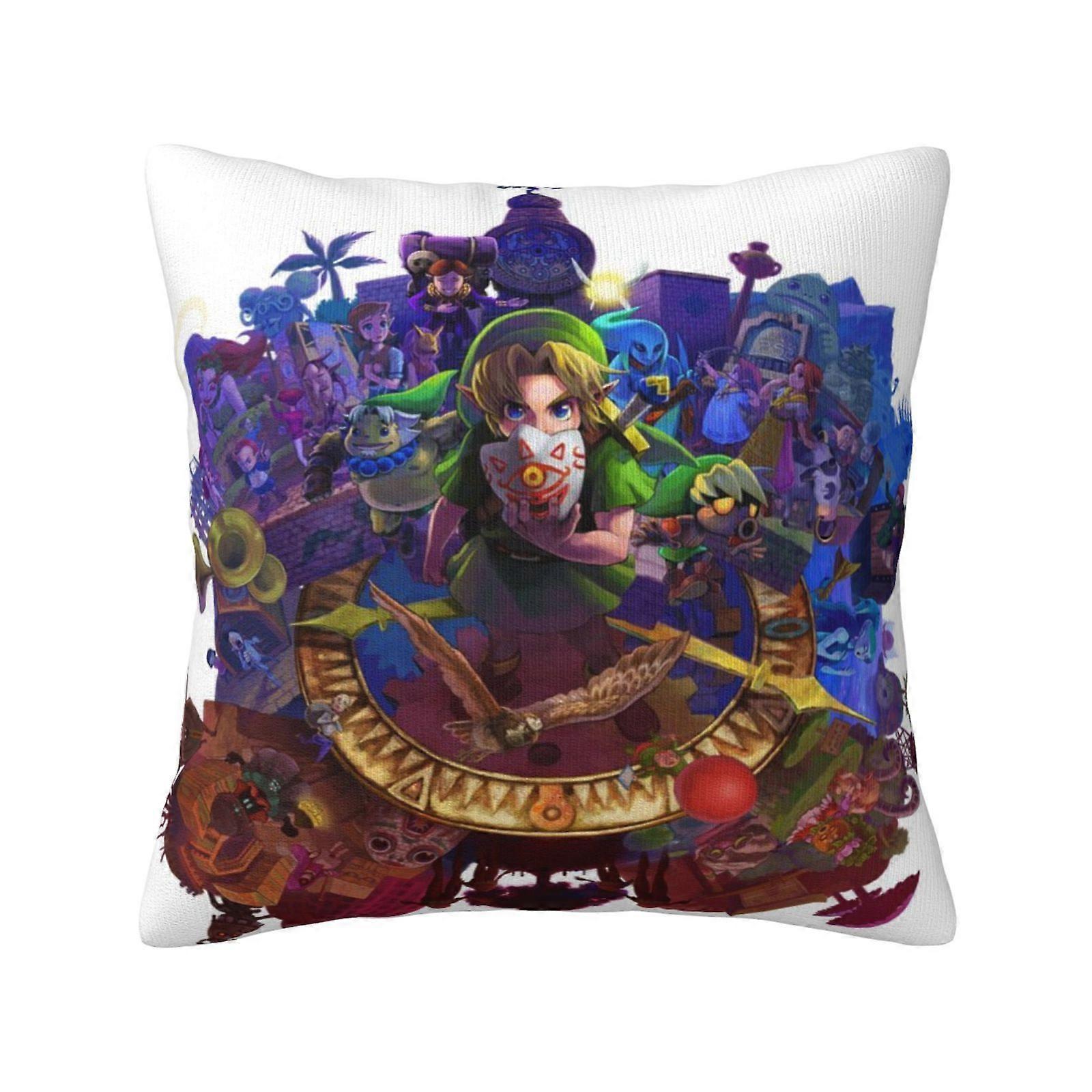 c2035 The Legend of Zelda kuddfodral Kasta kuddfodral Mjuk polyester sofffodral för stol soffa sovrum vardagsrum heminredning yui2035