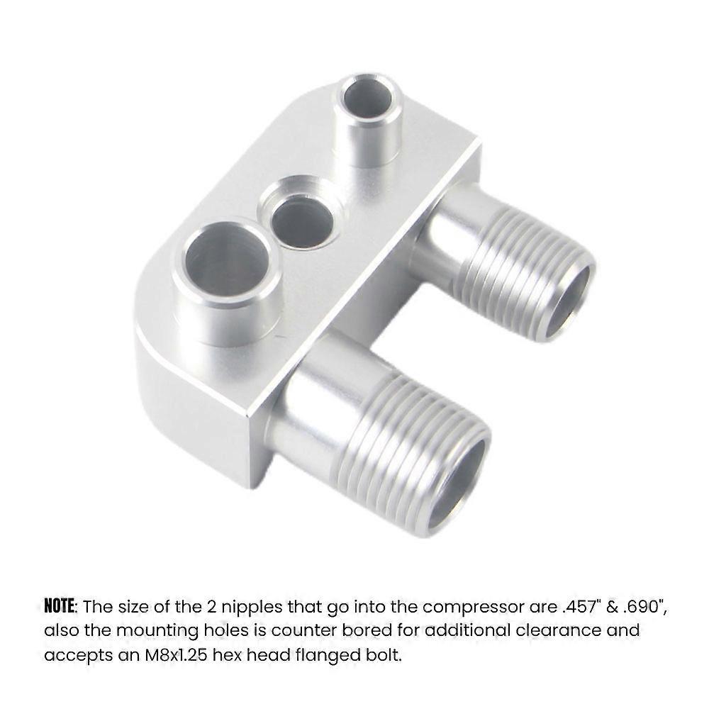 For LSX LS3 Engine Swap Conversion A/C Line Compressor Adapter Fitting