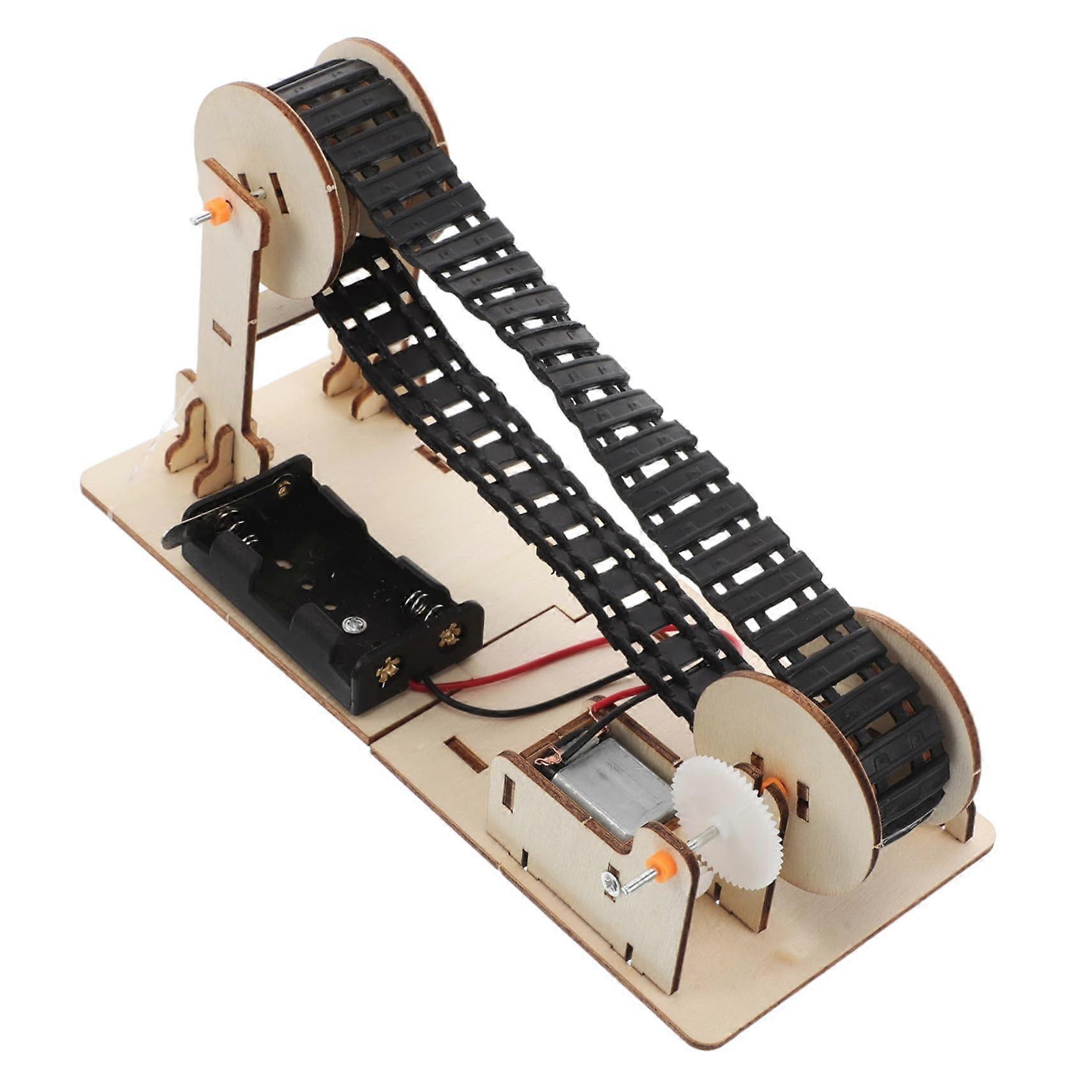 DIY Stem Science Kit for Wooden Belt Puzzle Model, Educational Physics Experiment for Elementary, Logical Thinking