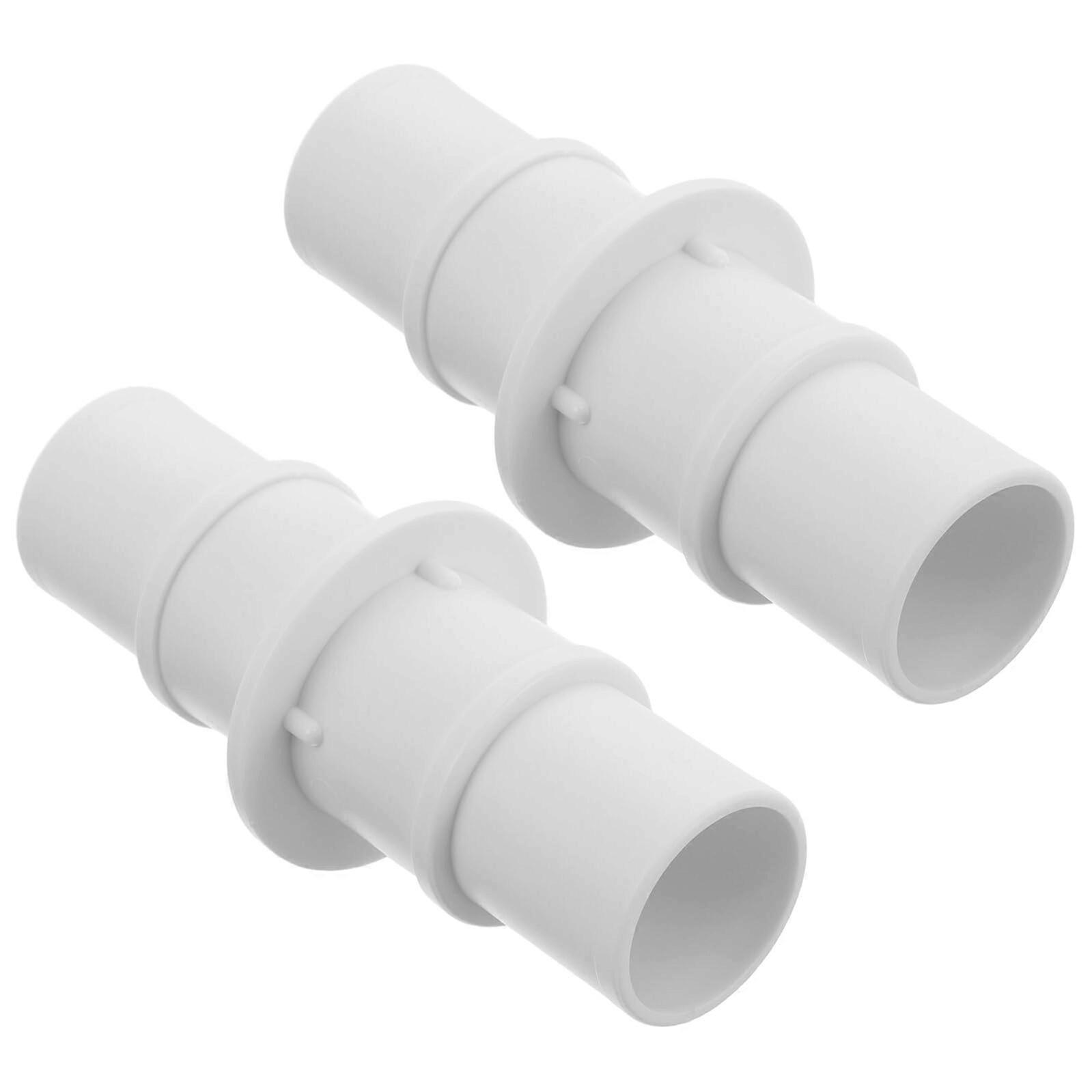 Pool Vacuum Hose Extension Adapter TwoPiece Flexible Rotation LeakResistant Seal Compatible With Pool Hoses