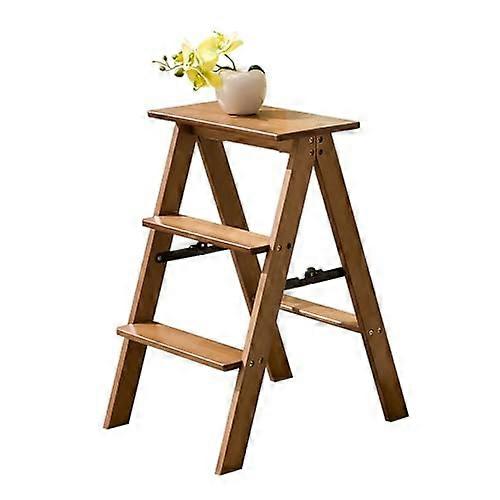 Foldable Bamboo Staircase Stool  Portable MultiFunction Ladder Chair For Kitchen Study Bedroom SpaceSaving Footstool