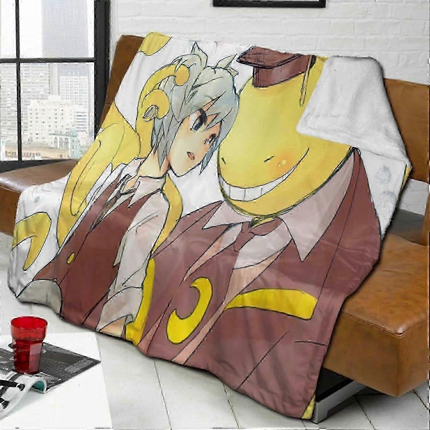 Cartoon Blanket 3D Animation Blanket Washable Flannel Not Easy to Wrinkle