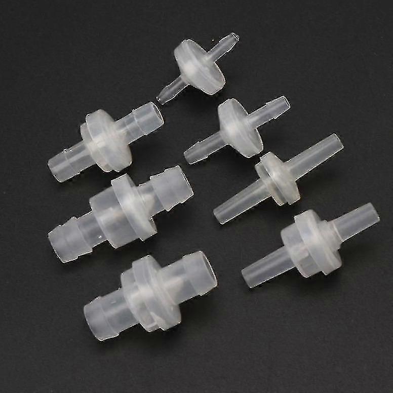 Plastic one-way pipe check valve for gas and liquids