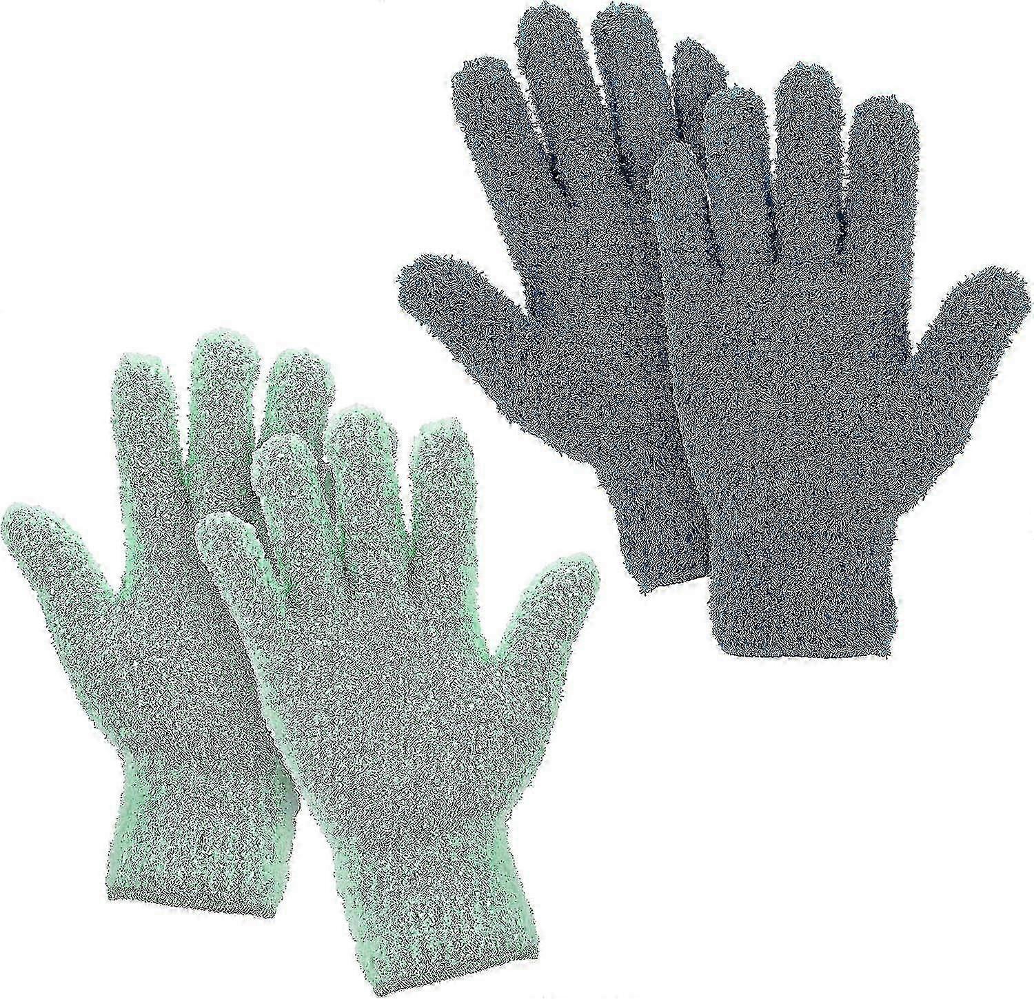 Convenient and Flexible Microfiber Dusting Gloves No Shedding for Effective Cleaning Wipes