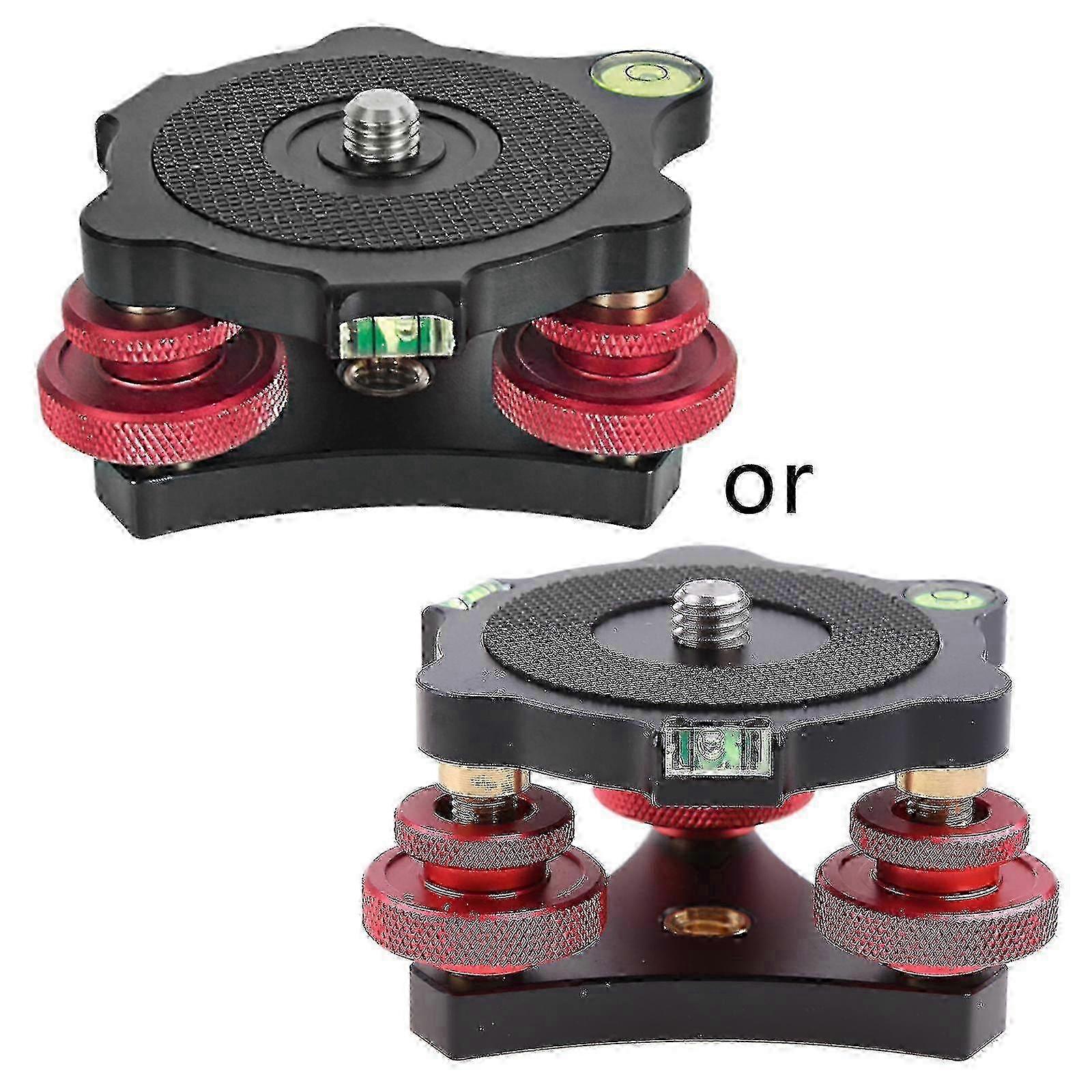 Tripod Leveler Leveling Base With 3x Bubble Levels Aluminum Alloy Durable Use
