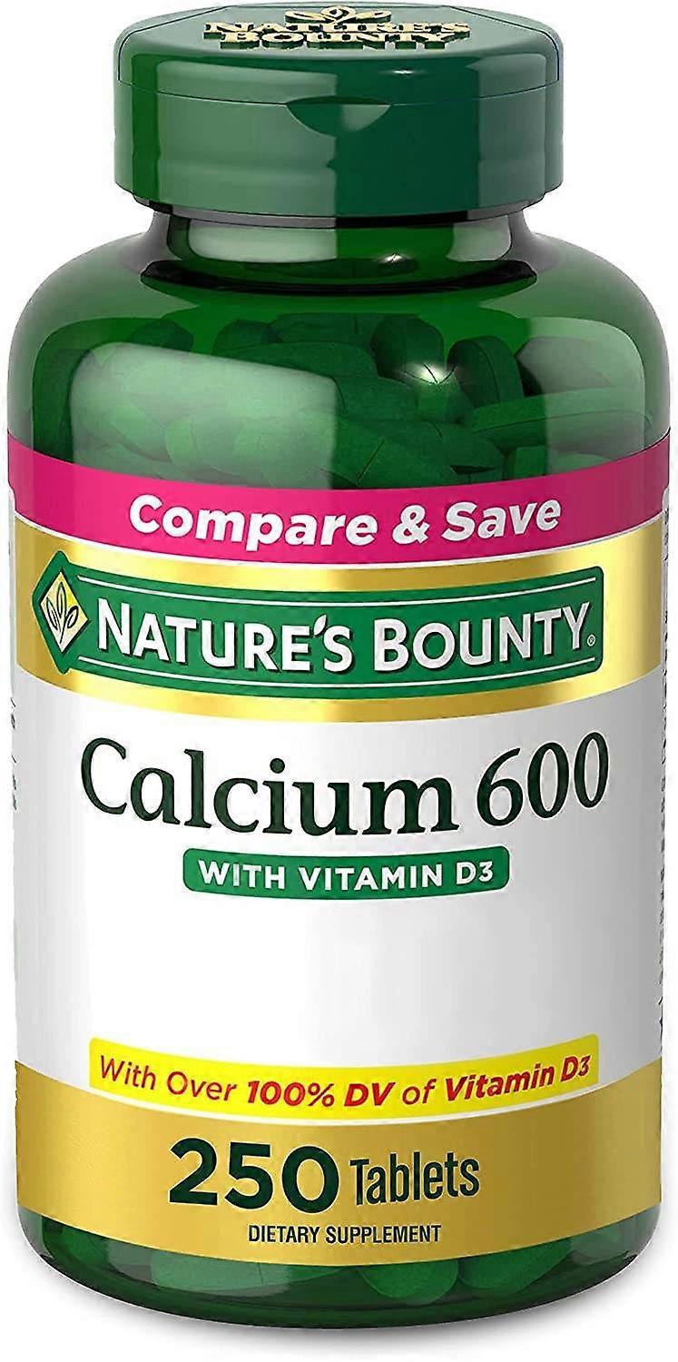 Luonnon Bounty Kalsium 600 Vitamiini D3, tabletit, 250 Ea