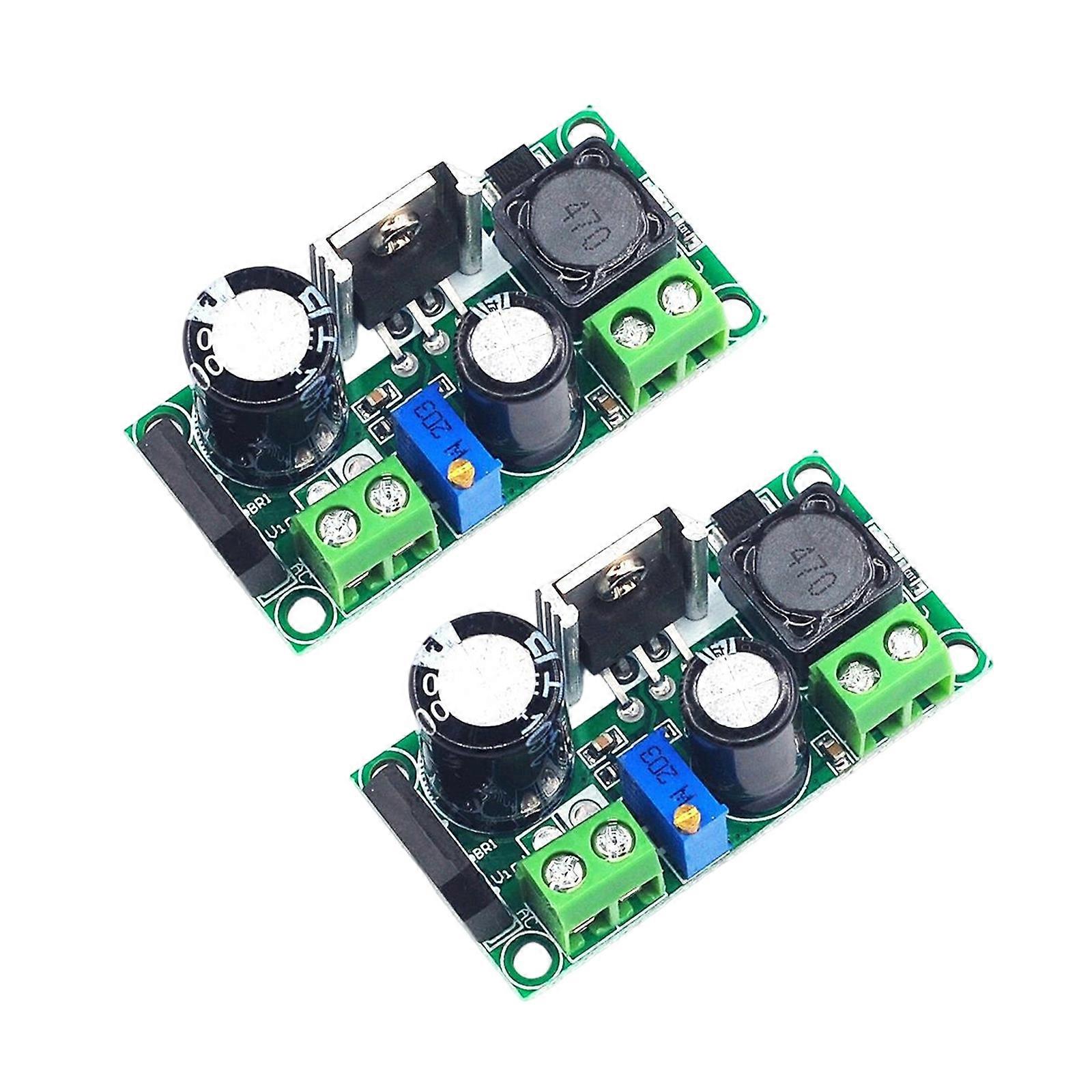 Adjustable Output Power Supply Module to Step Down Converter with Heat Sink Converter Module Circuit Board Multicolor
