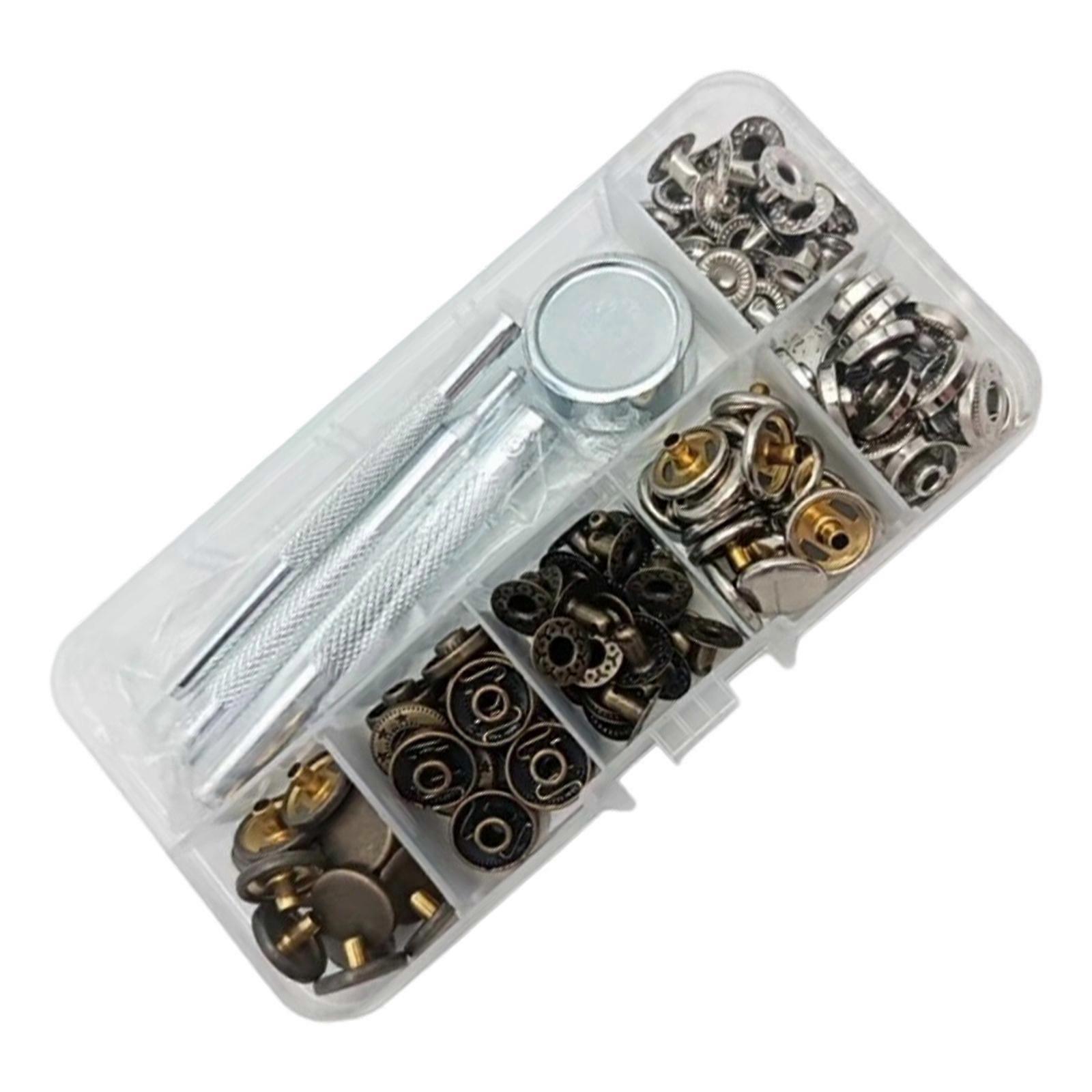 Copper Snapping Button Fastener 15mm 12.5mm With Installation Tool For Garment Repair Craft Projects Apparel Accessories  12.5mm