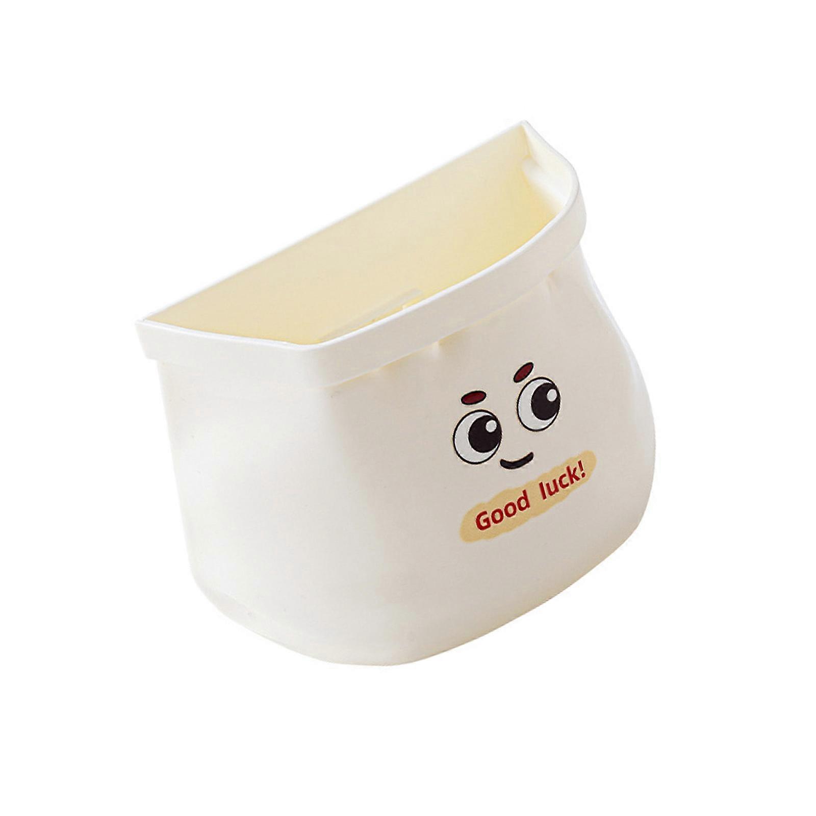 Wall Mounted Magnetic Storage Box Multipurpose Magnetic Storage Container Fridge Holder For Mess Release Spaces  Cream white