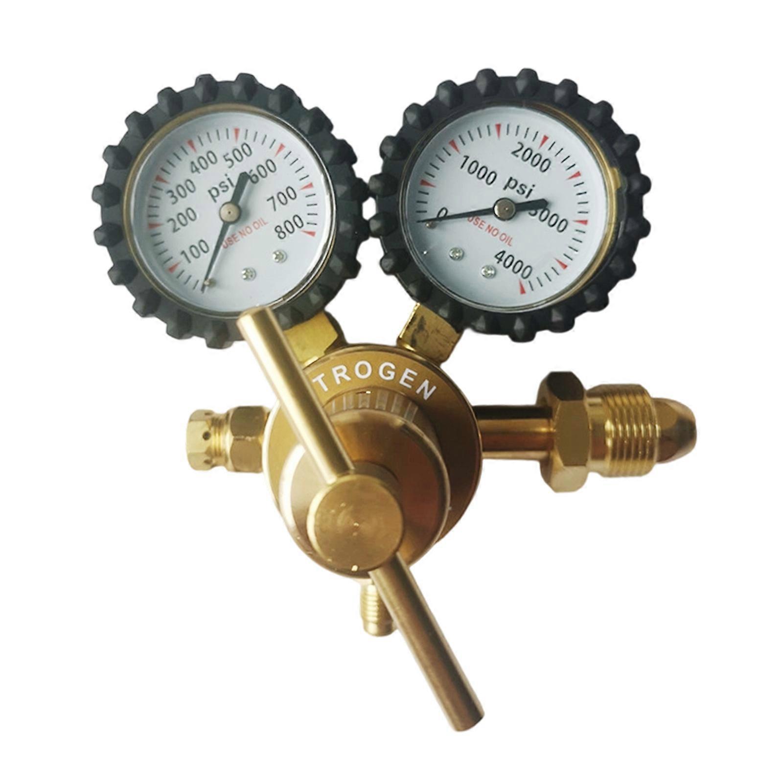 Accuracy Pistons Regulator for Nitrogen and Oxygen Gas with Double Scale Gauges and Stable Brass Construction  G5  8