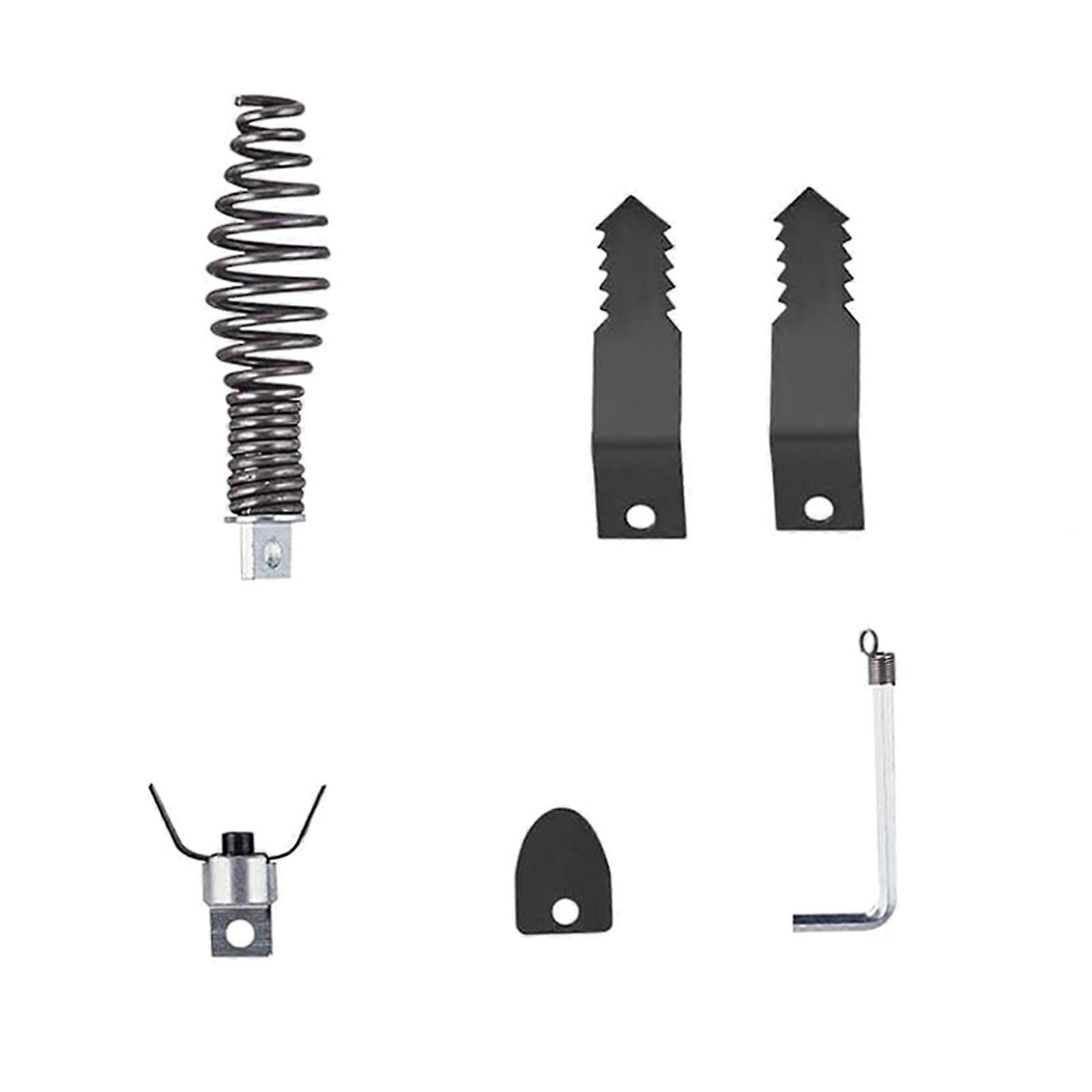 5Pieces Pipe Cleaning Tool Drain Snakes Drill Attachment  For Effective Removal Of Greases And Root In Drain Systems Multicolor