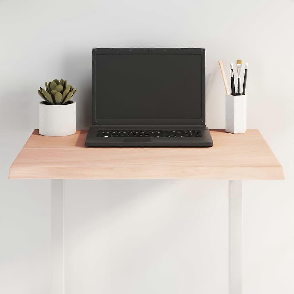 Table Top 60x60x2 cm Solid Oak Untreated Tree Edge