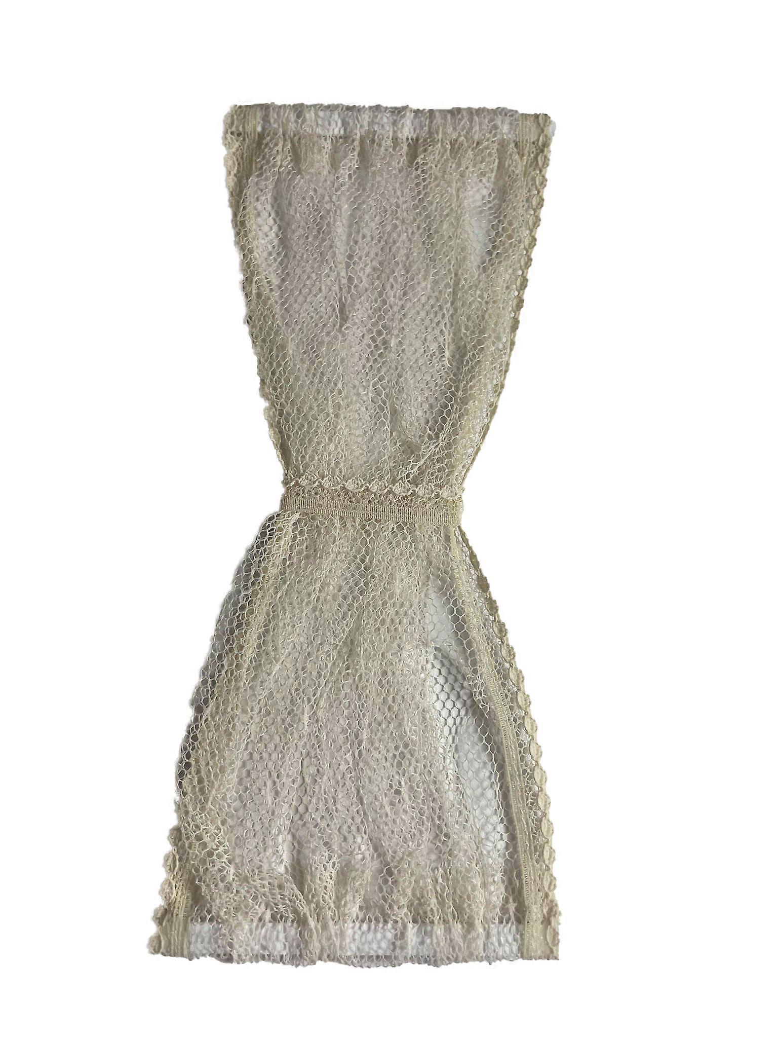 Dolls House Ecru Gathered Panel Curtains Miniature Window Accessory