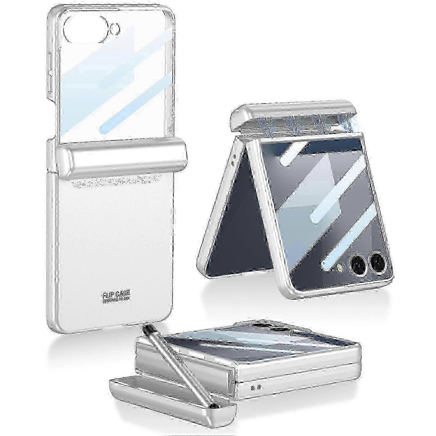 GKK Magnetic Hinge Case for Galaxy Z Flip7 5G with Front Screen Protector - Matcha Green