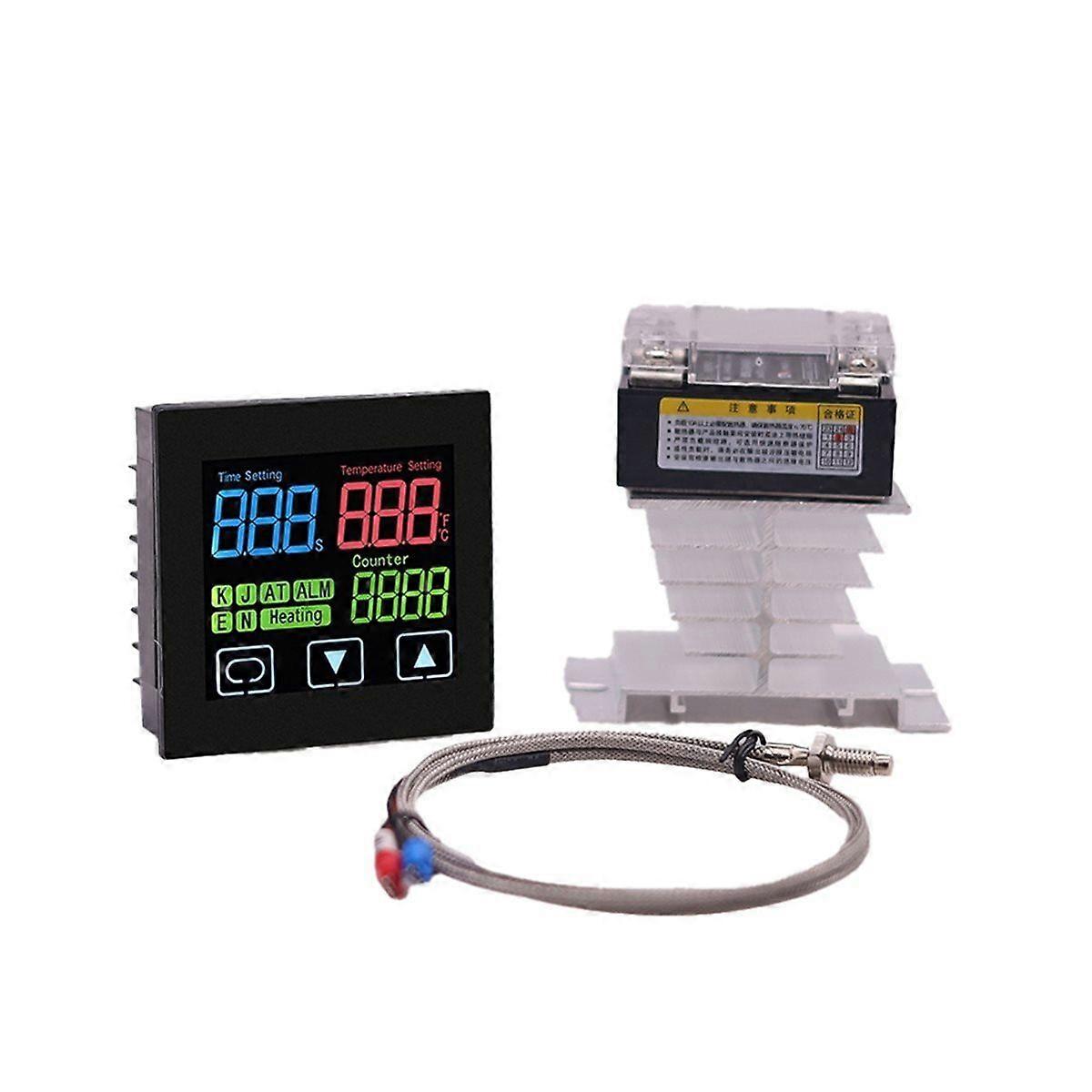 40A SSR Heat Machine Thermostat with Timer and Counter Time Hot Stamping PID Temperature Controller