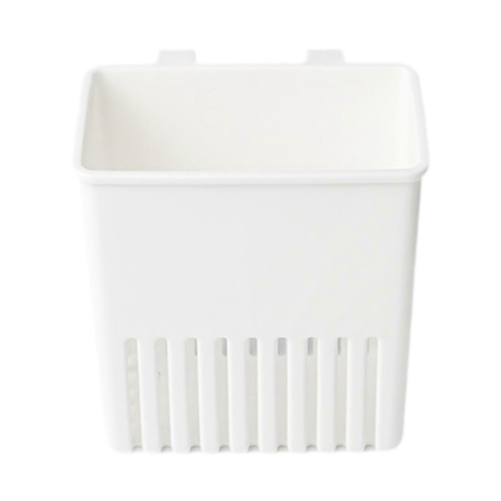 Cutlery Drainer Drying Rack Basket for Spoons and Utensils, White, 9.1x7x9.6cm