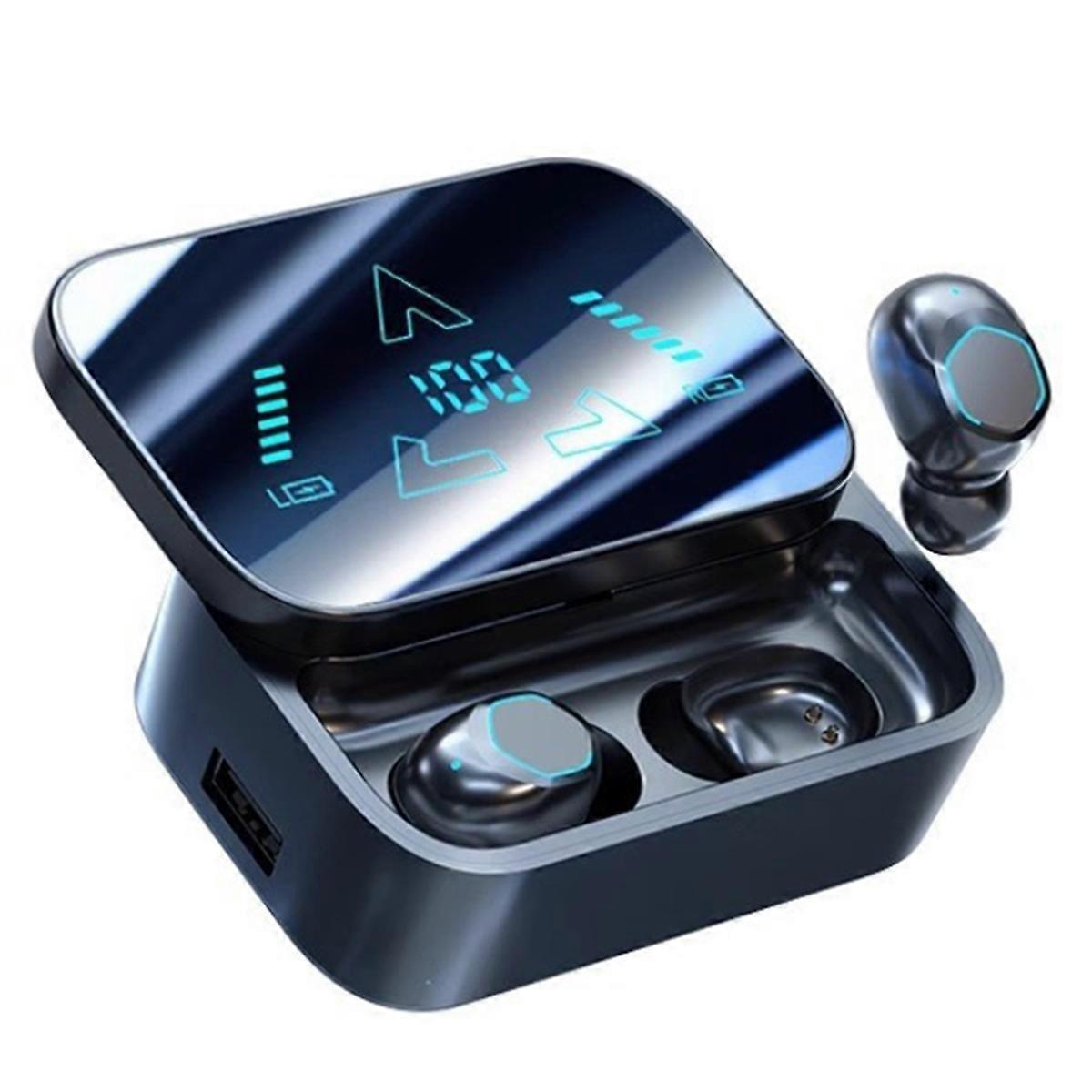 M48 ワイヤレスイヤホン Bluetooth ヘッドセット 充電イヤホン インイヤー LED