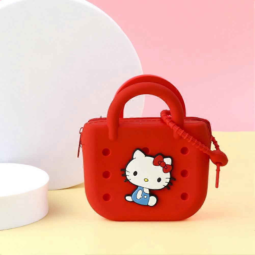 Silicone Cartoon Keychain Pouch DIY Customizable Coin Holder Lightweight Compact Storage For Keys And Small Items