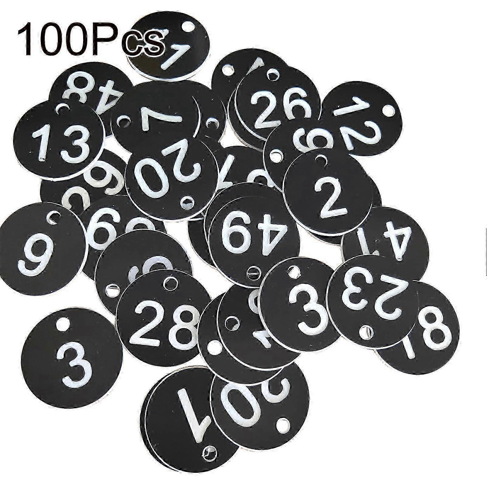 Waterproof Beehive Number Tags 1-100, 100pcs Round Identification Labels for Beekeeping Supplies